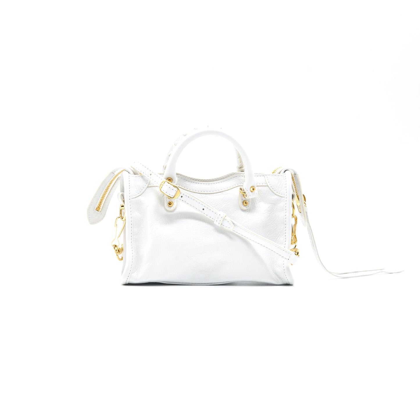 Balenciaga Nano City Bag white with GHW