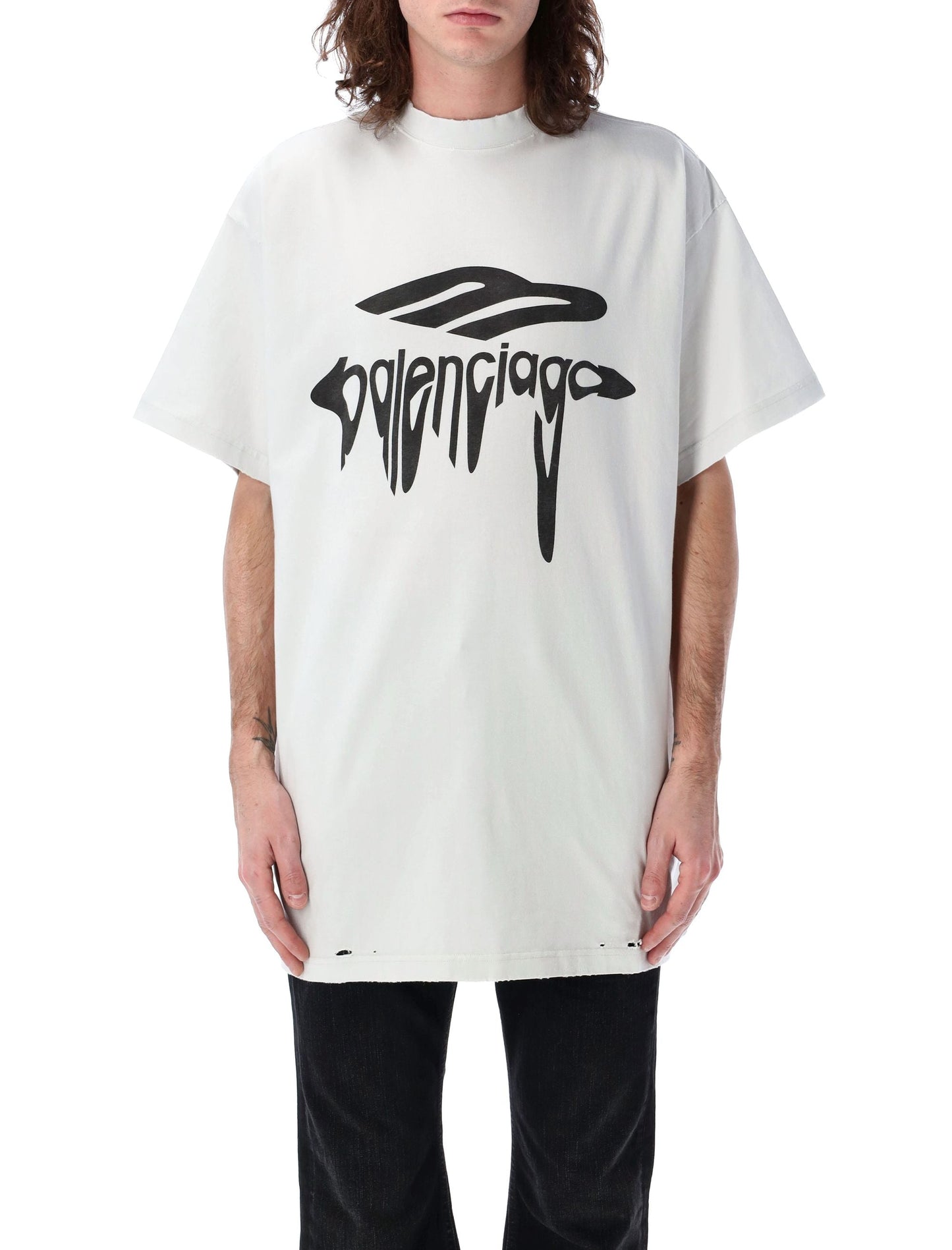 BALENCIAGA Oversized 3B Liquefied T-Shirt - Size 2