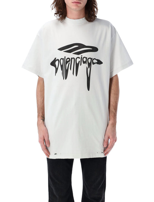 BALENCIAGA Oversized 3B Liquefied T-Shirt - Size 2