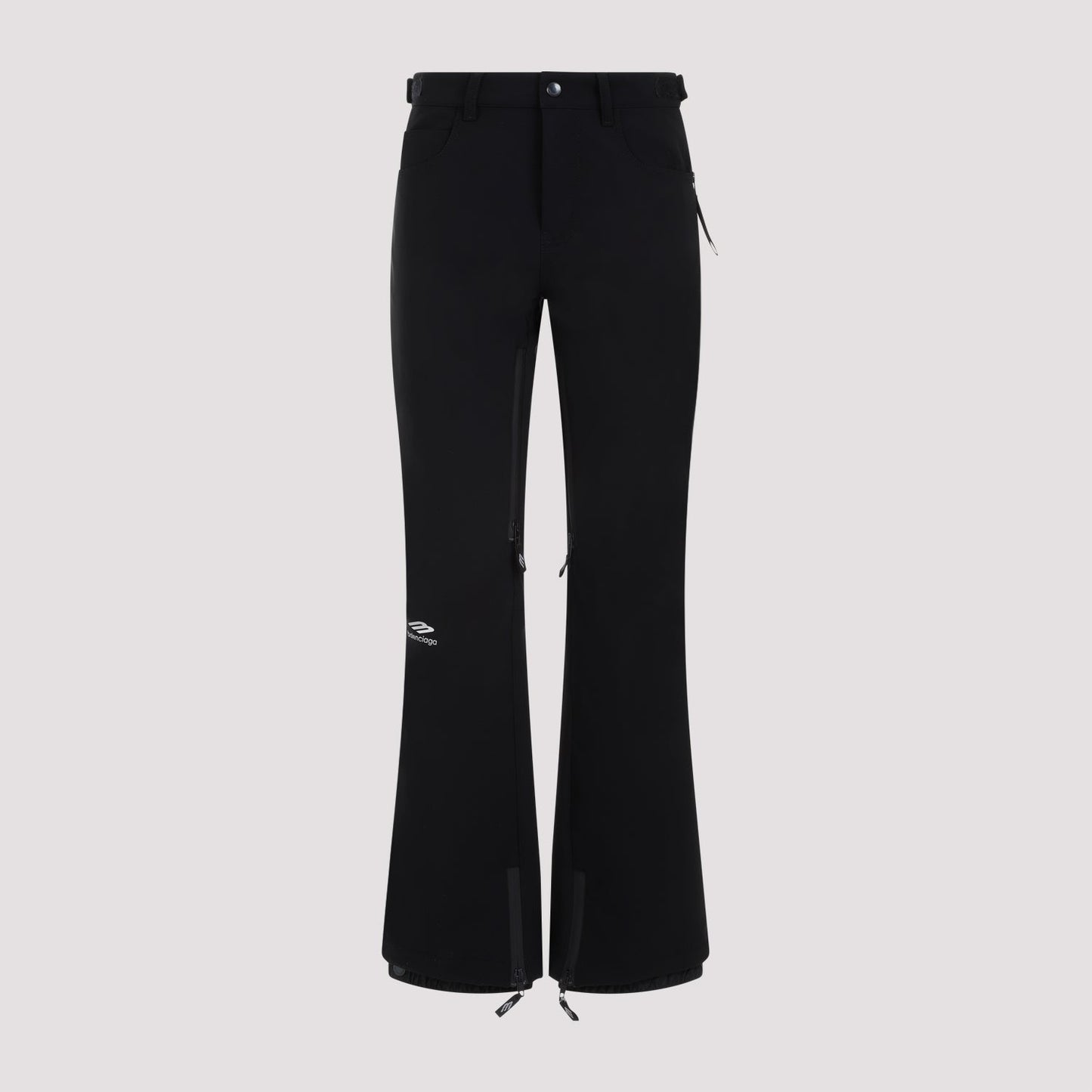 BALENCIAGA Sleek Polyamide Pants with Zipper Ankle Details