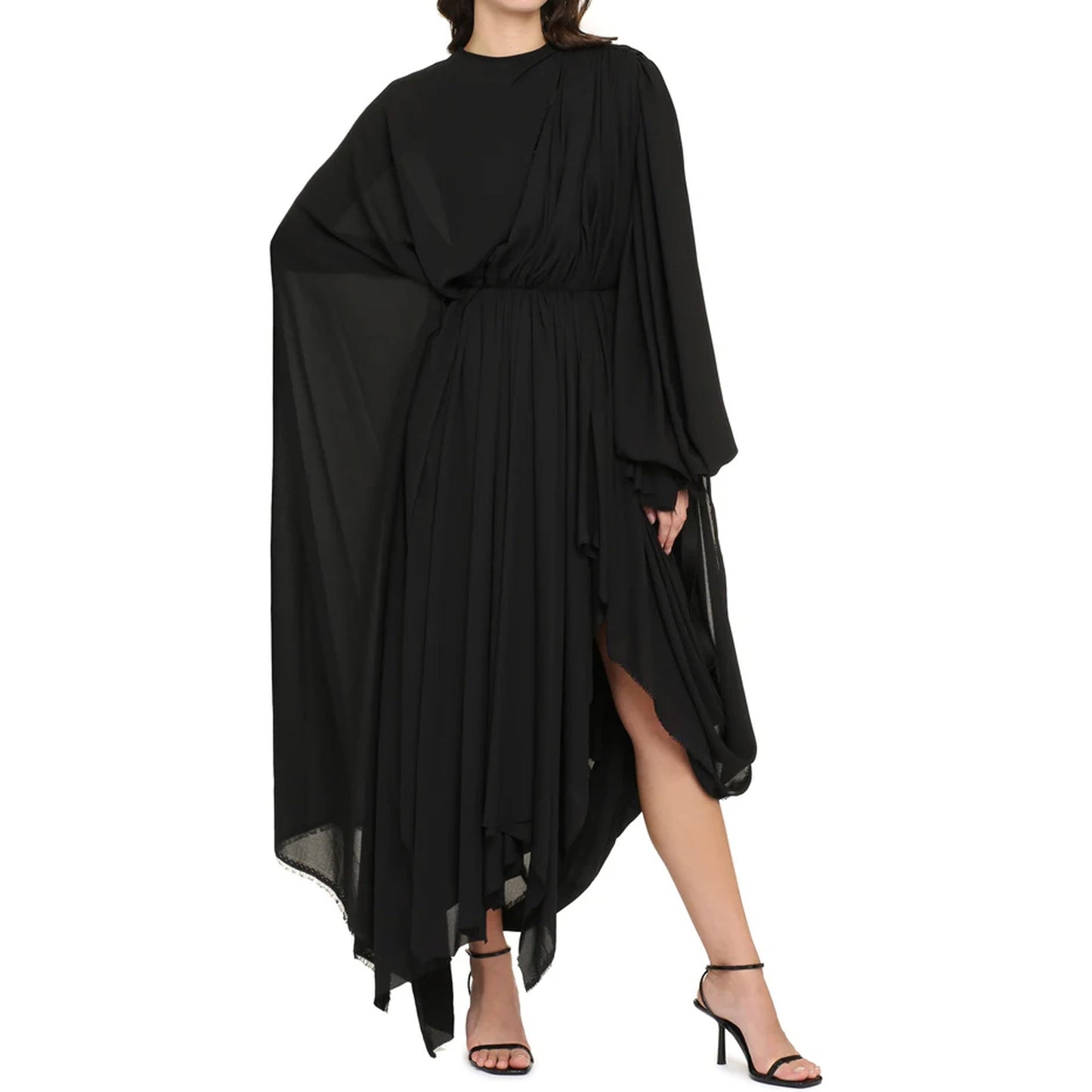 BALENCIAGA Asymmetric Hem Crepe Dress