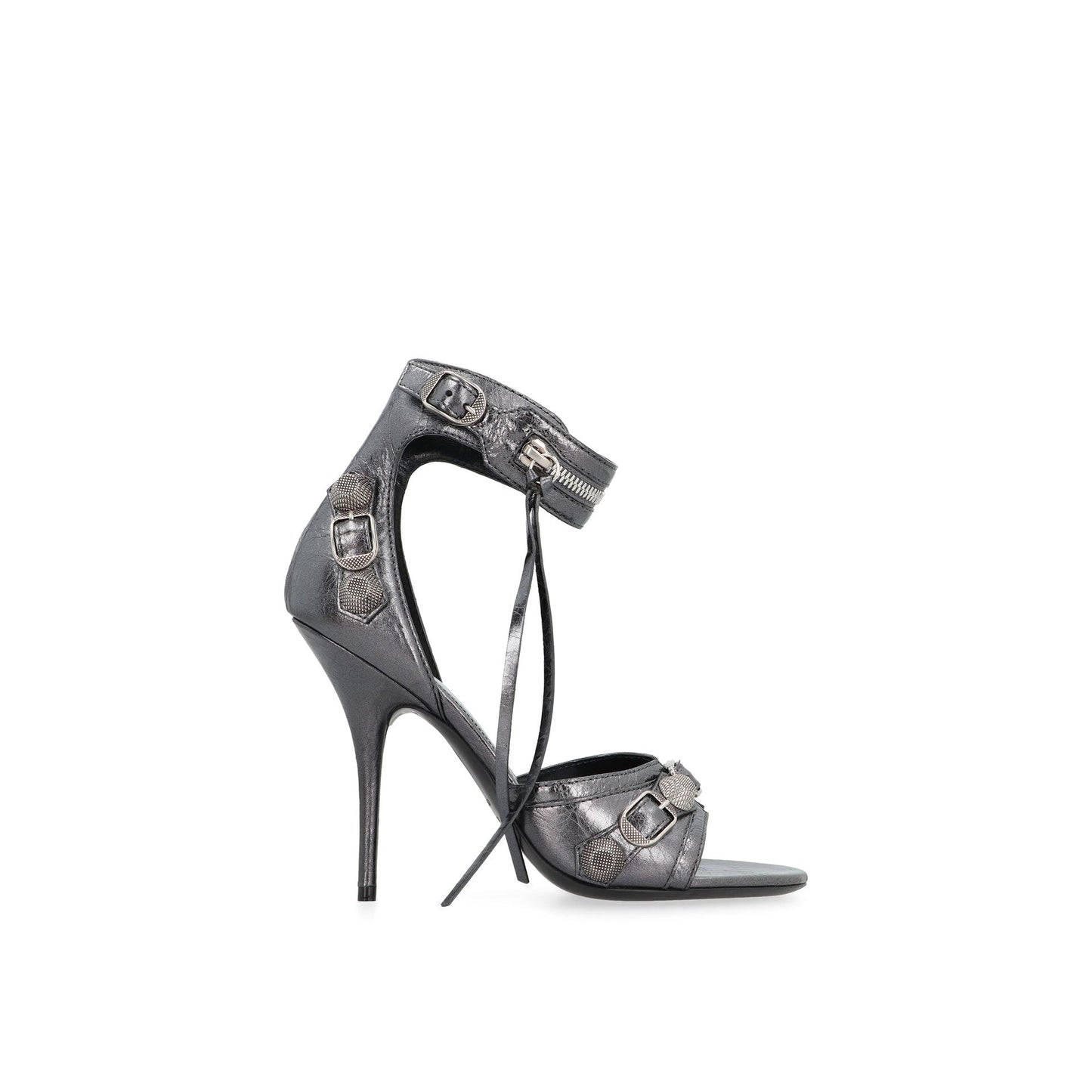 BALENCIAGA Cagole Leather Sandals with 11 cm Heels
