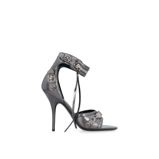 BALENCIAGA Cagole Leather Sandals with 11 cm Heels