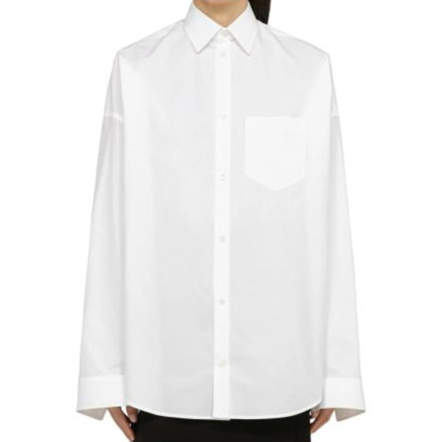 BALENCIAGA Oversize Shirt - Essential White Design