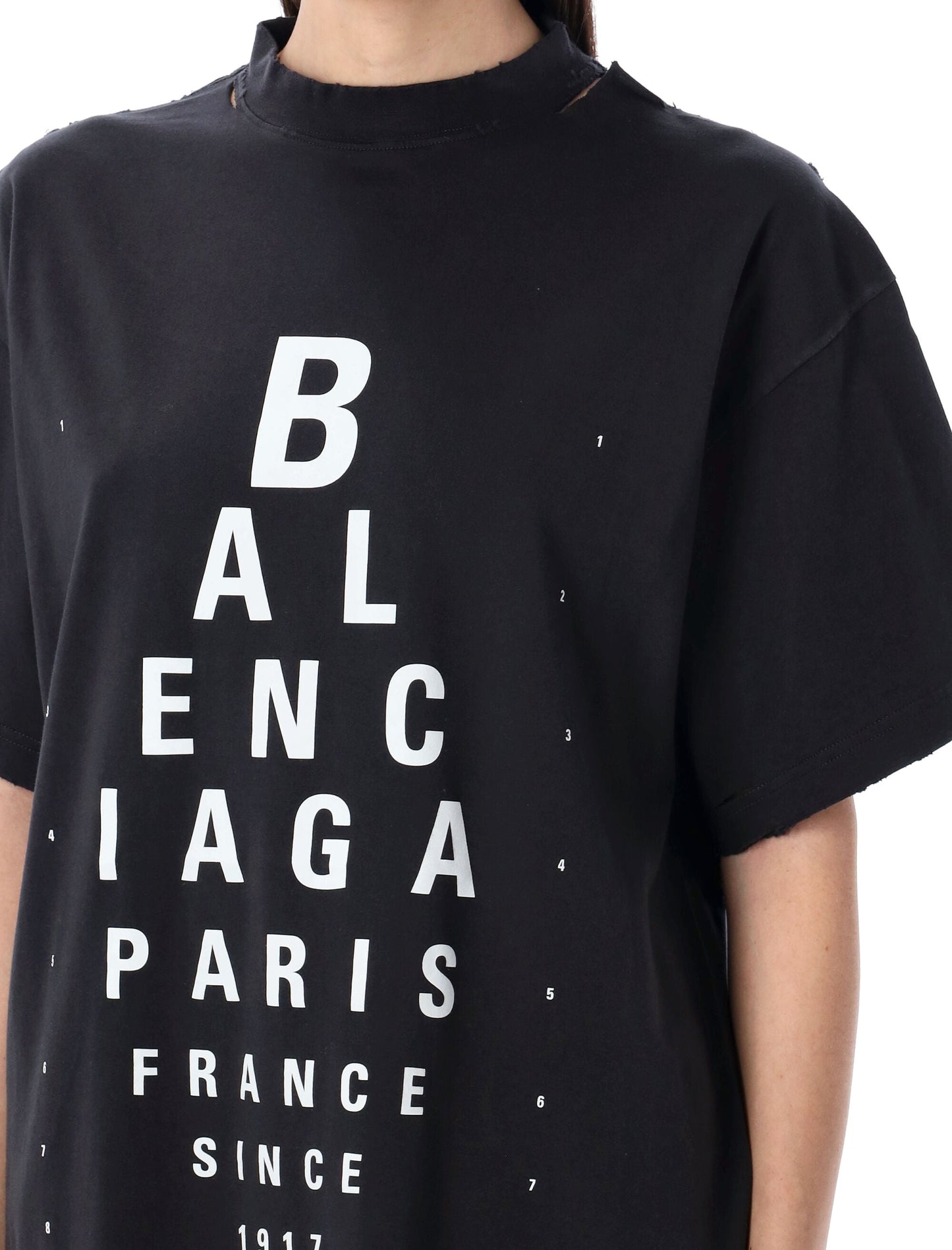 BALENCIAGA Oversized Optical Artwork T-Shirt - Size 1