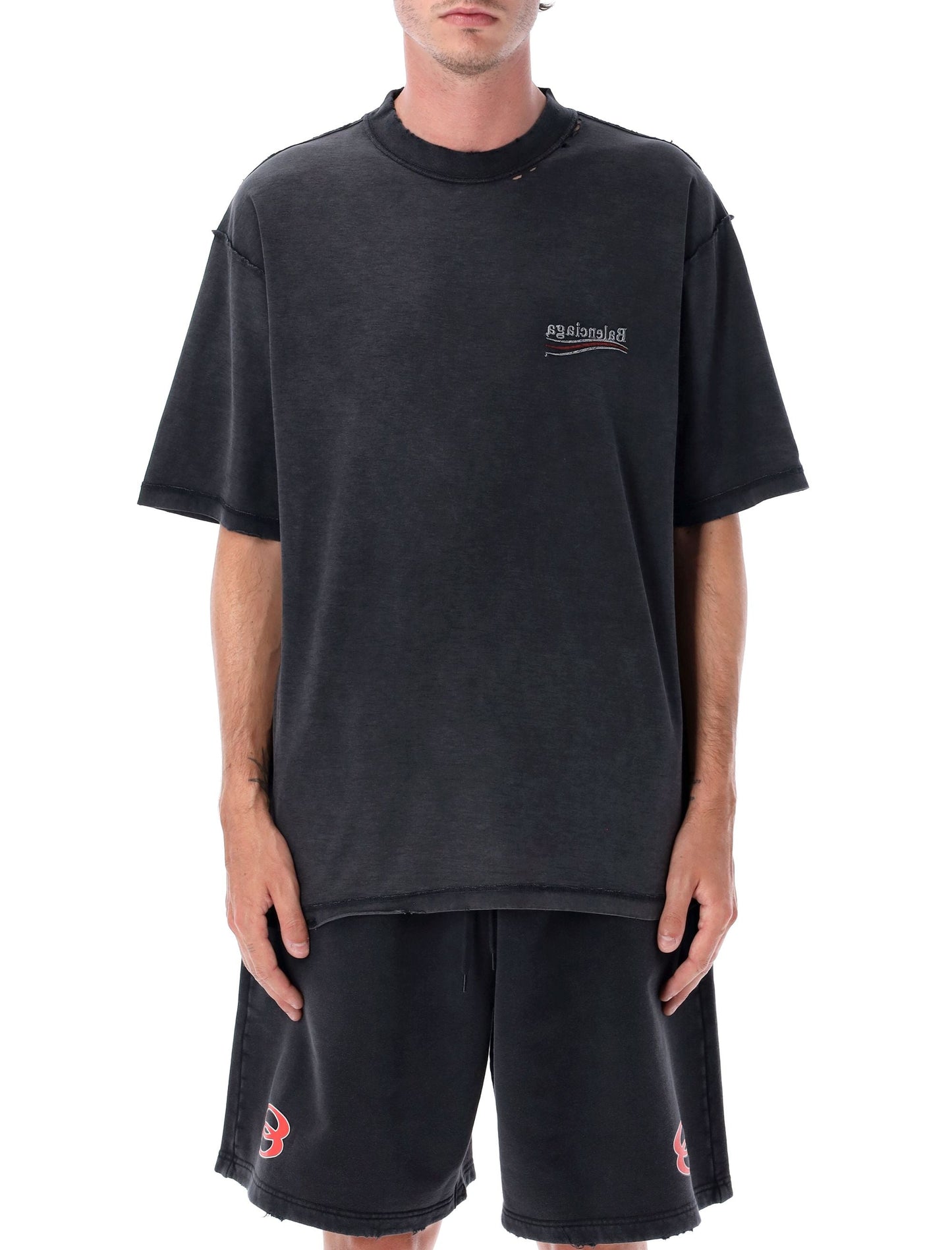 BALENCIAGA Political Campaign Inside-Out T-Shirt - Large Fit