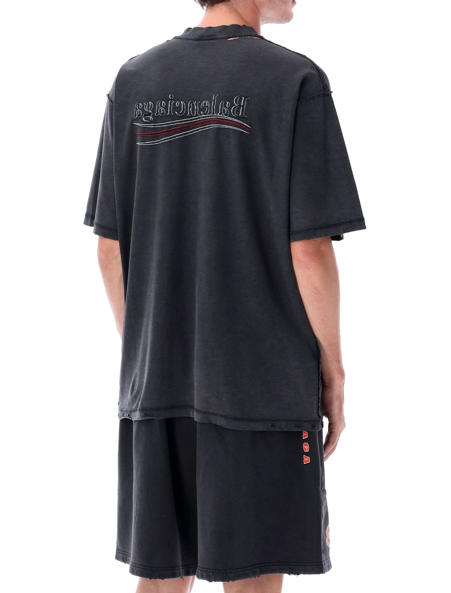 BALENCIAGA Political Campaign Inside-Out T-Shirt - Large Fit