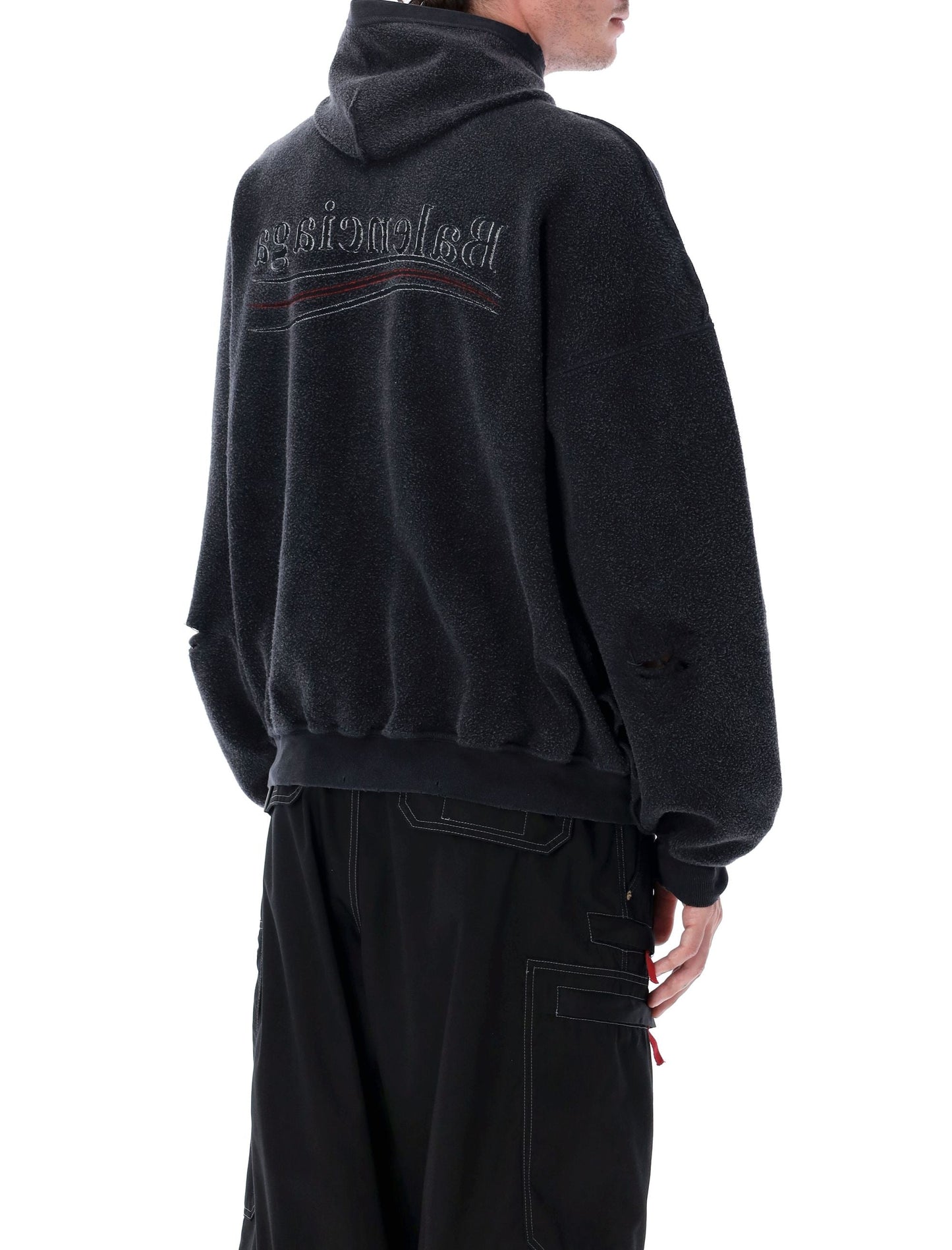 BALENCIAGA Political Campaign Inside-Out Zipped Hoodie