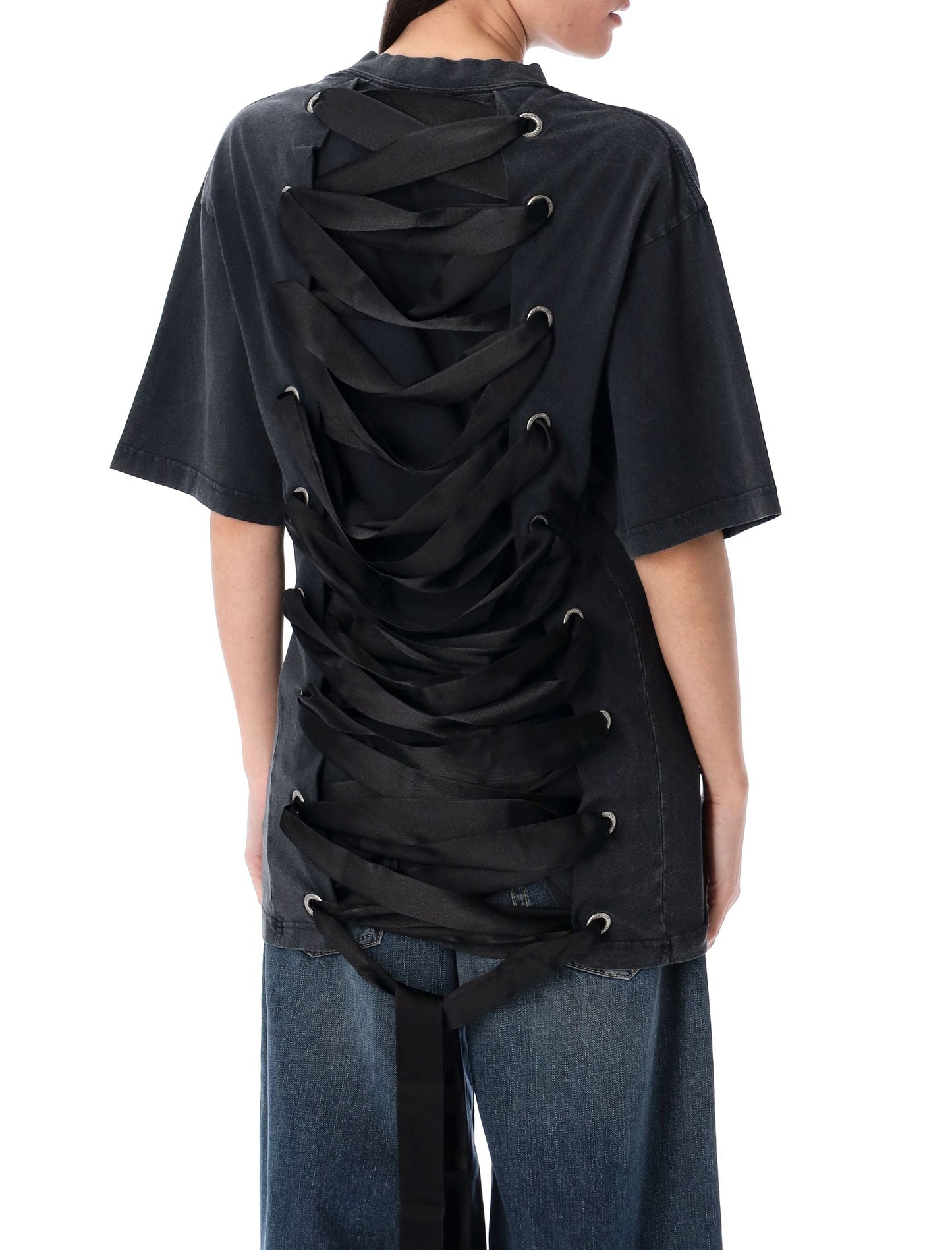 BALENCIAGA Loose Fit Ribbon Detail T-Shirt