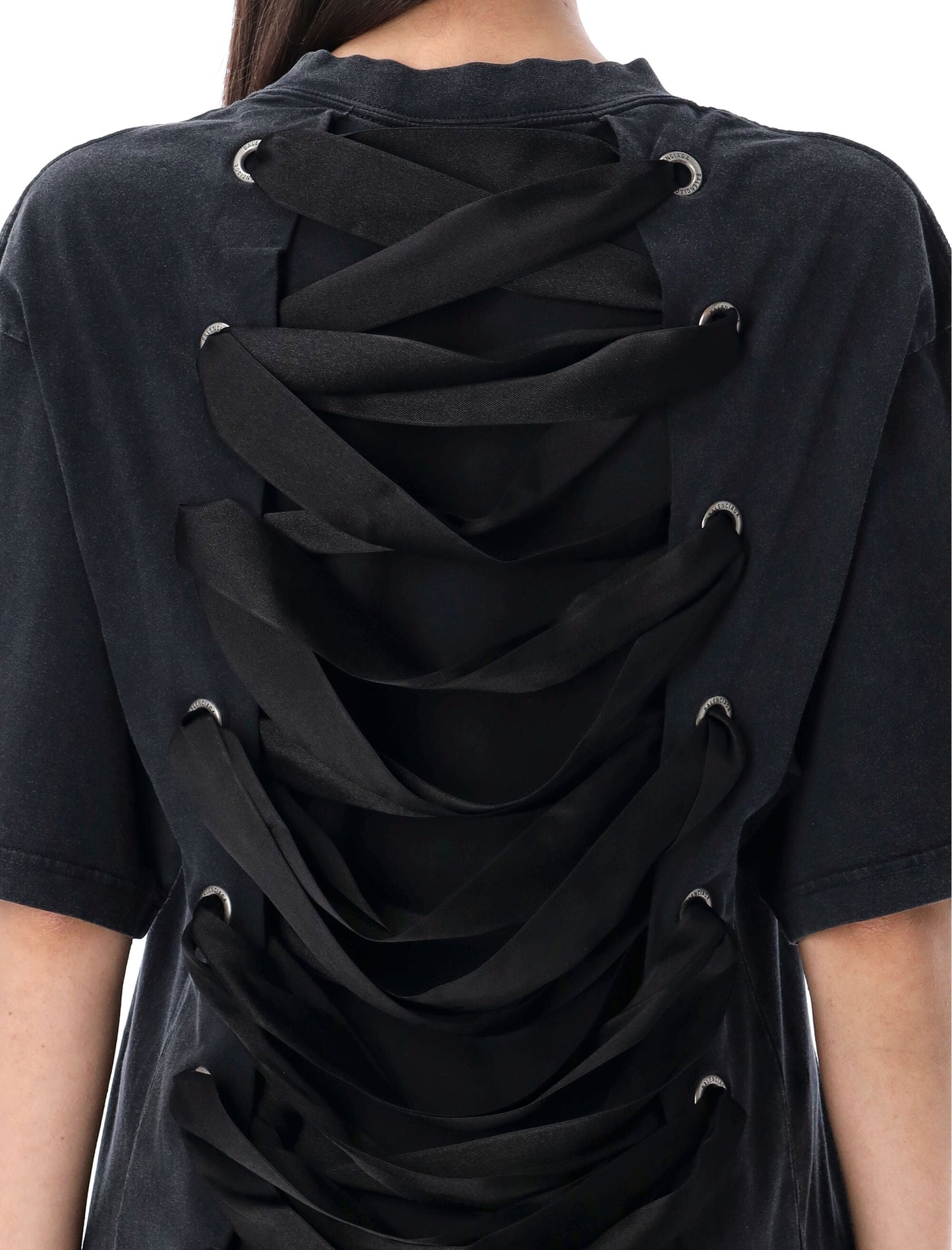 BALENCIAGA Loose Fit Ribbon Detail T-Shirt