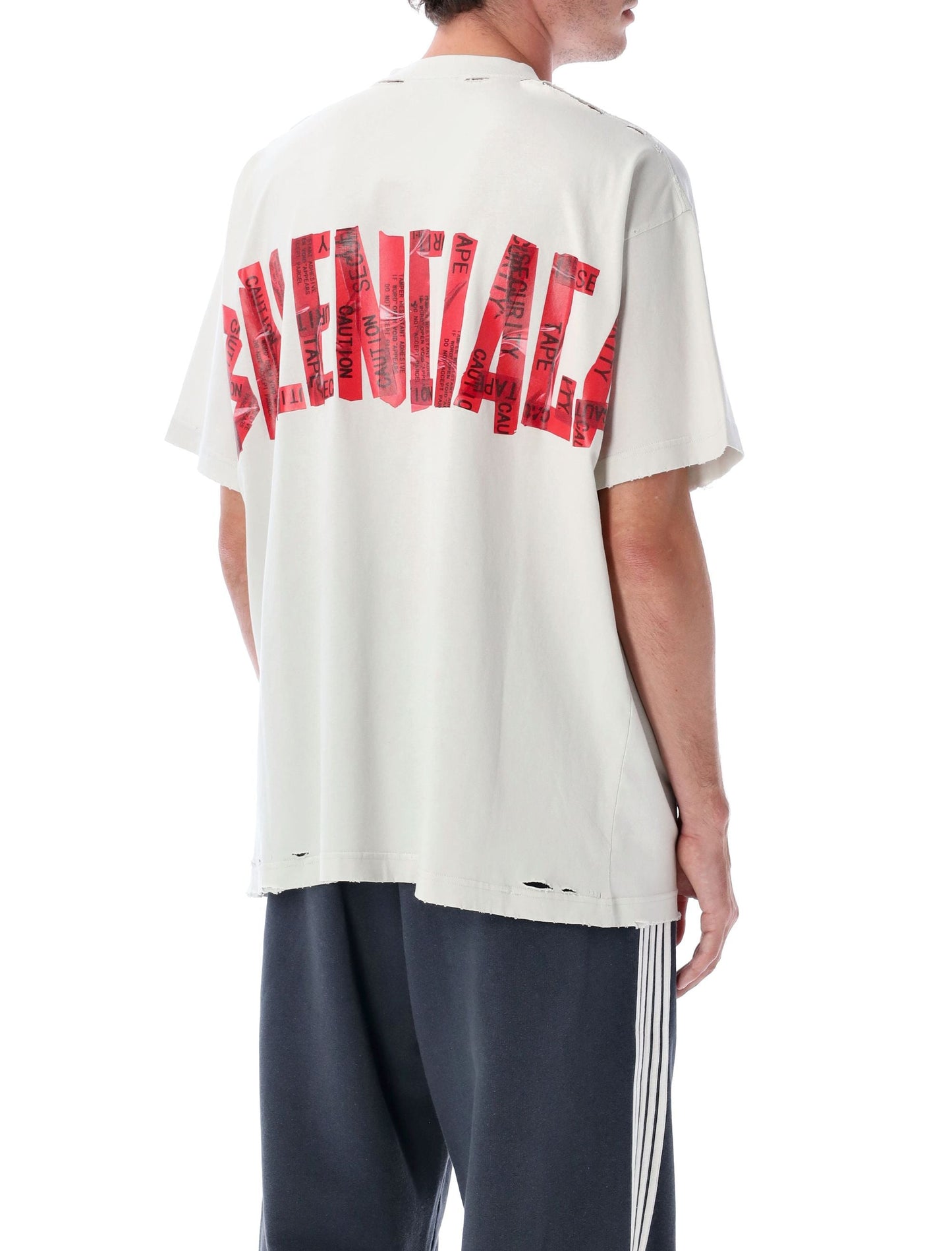 BALENCIAGA Oversized Security Tape Logo T-shirt