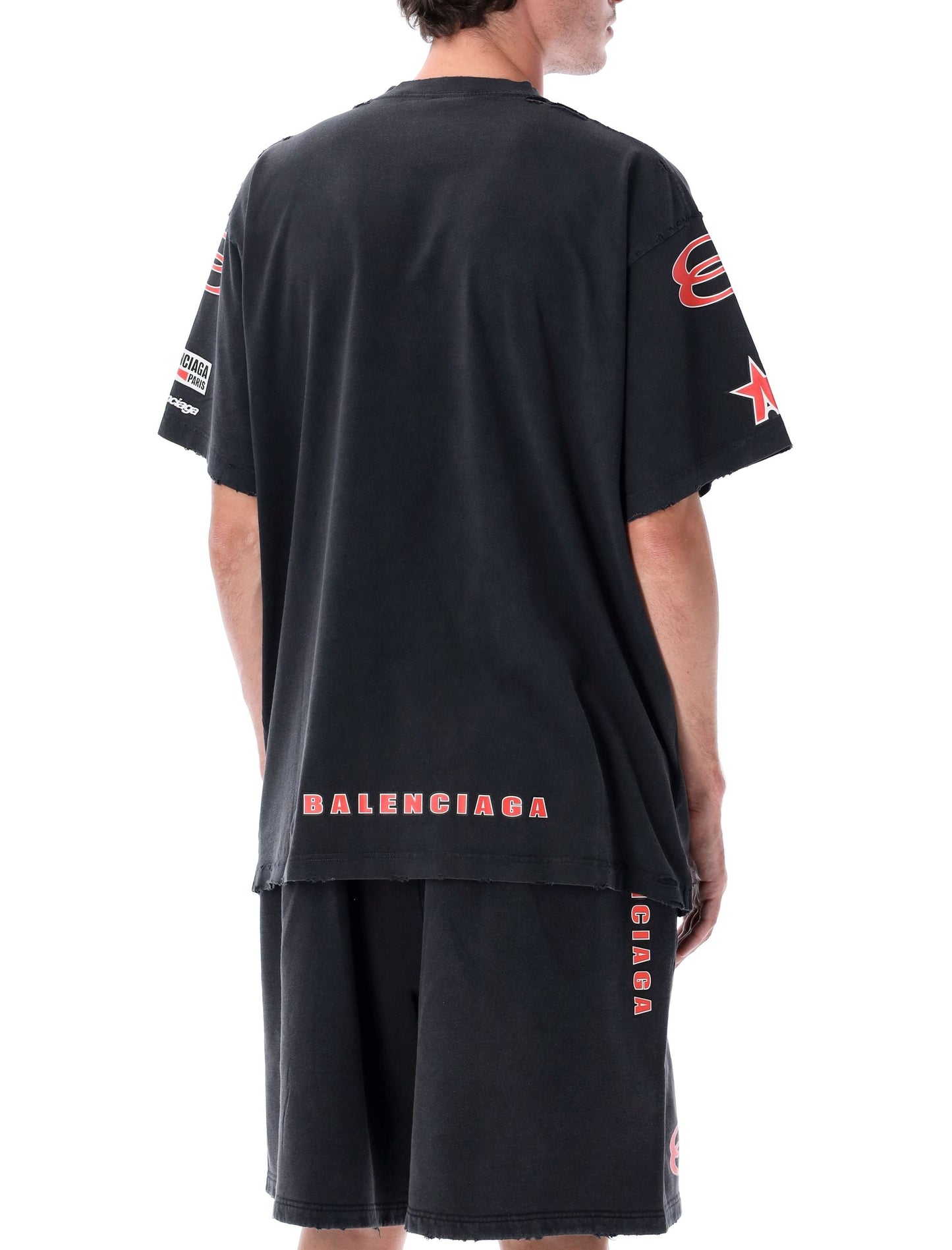BALENCIAGA Oversized Sponsor Logo T-Shirt - Size 2