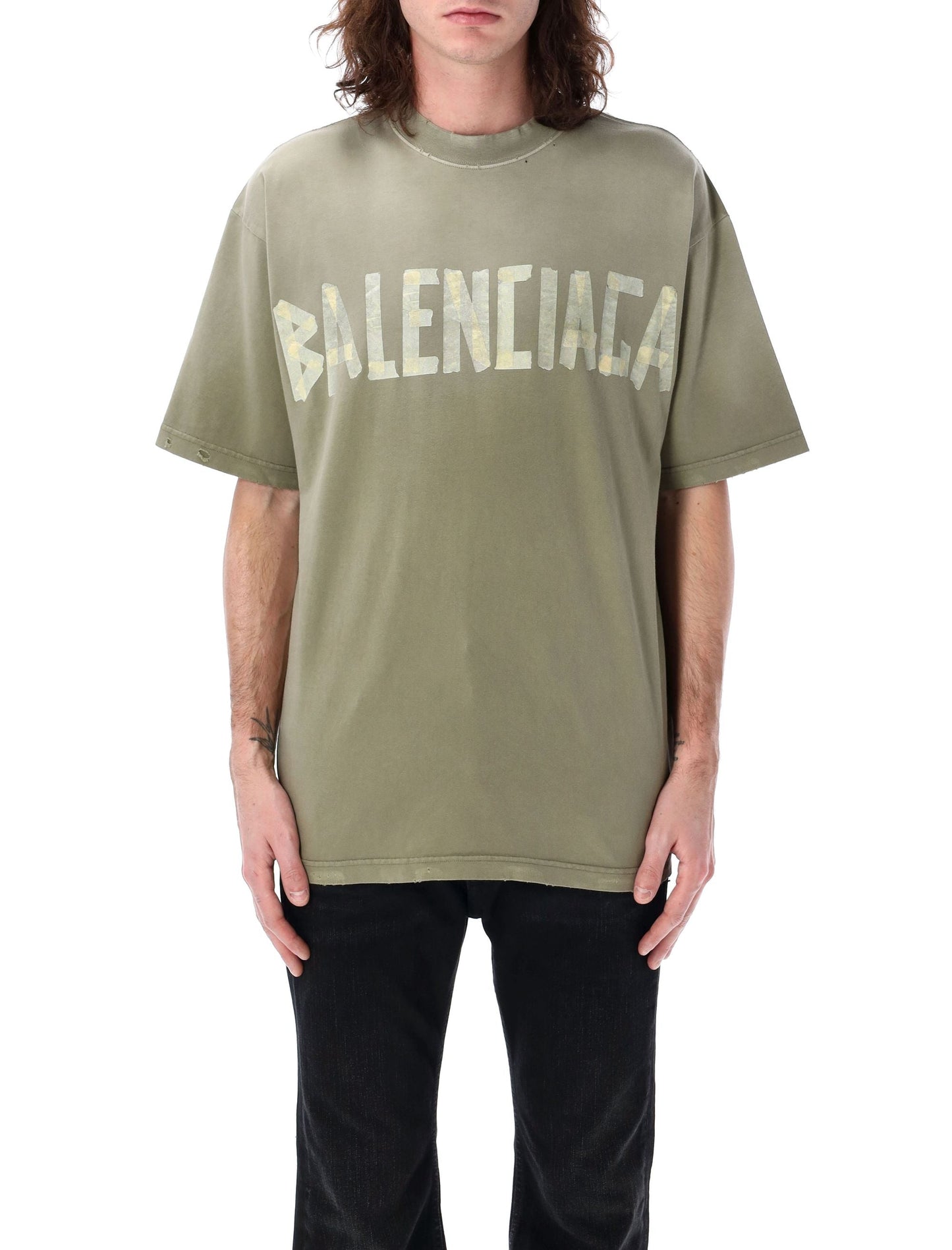 BALENCIAGA Medium Fit Worn-Out Effect T-Shirt
