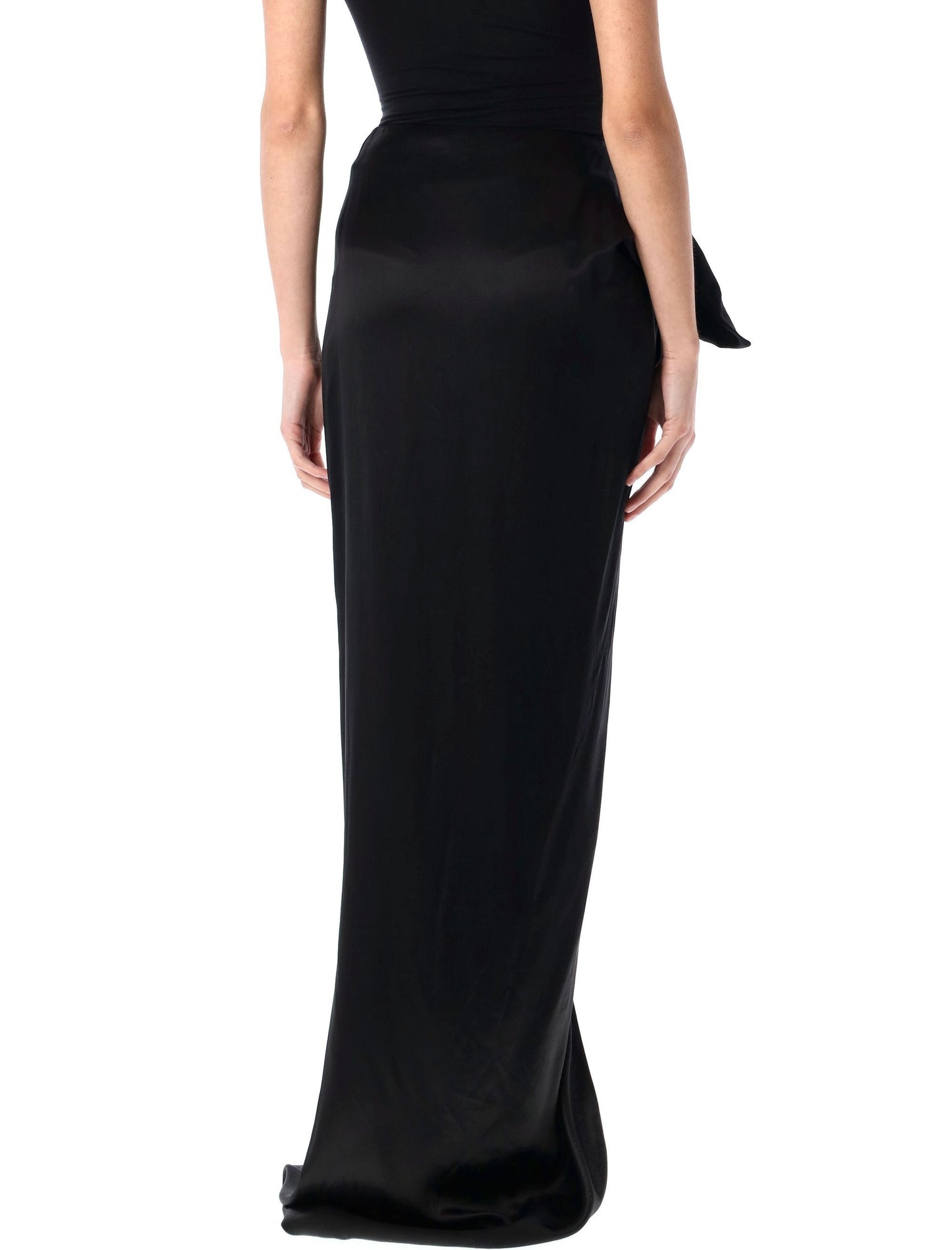 BALENCIAGA Elegant Floor-Length Wrap Skirt with Knot Detail