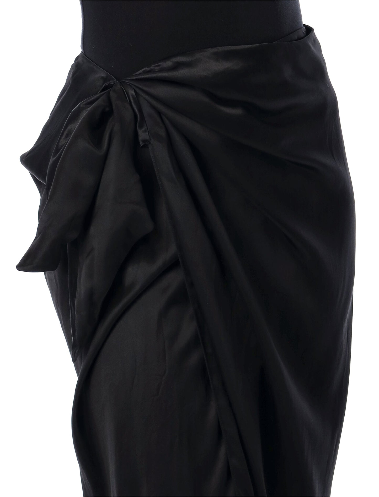 BALENCIAGA Elegant Floor-Length Wrap Skirt with Knot Detail