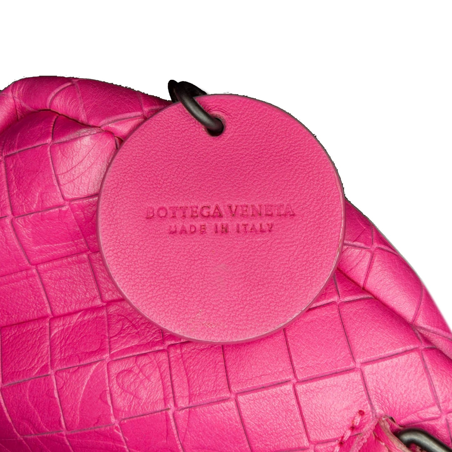 Pink Bottega Veneta Leather Intrecciomirage Butterfly Chain Flap Crossbody Bag