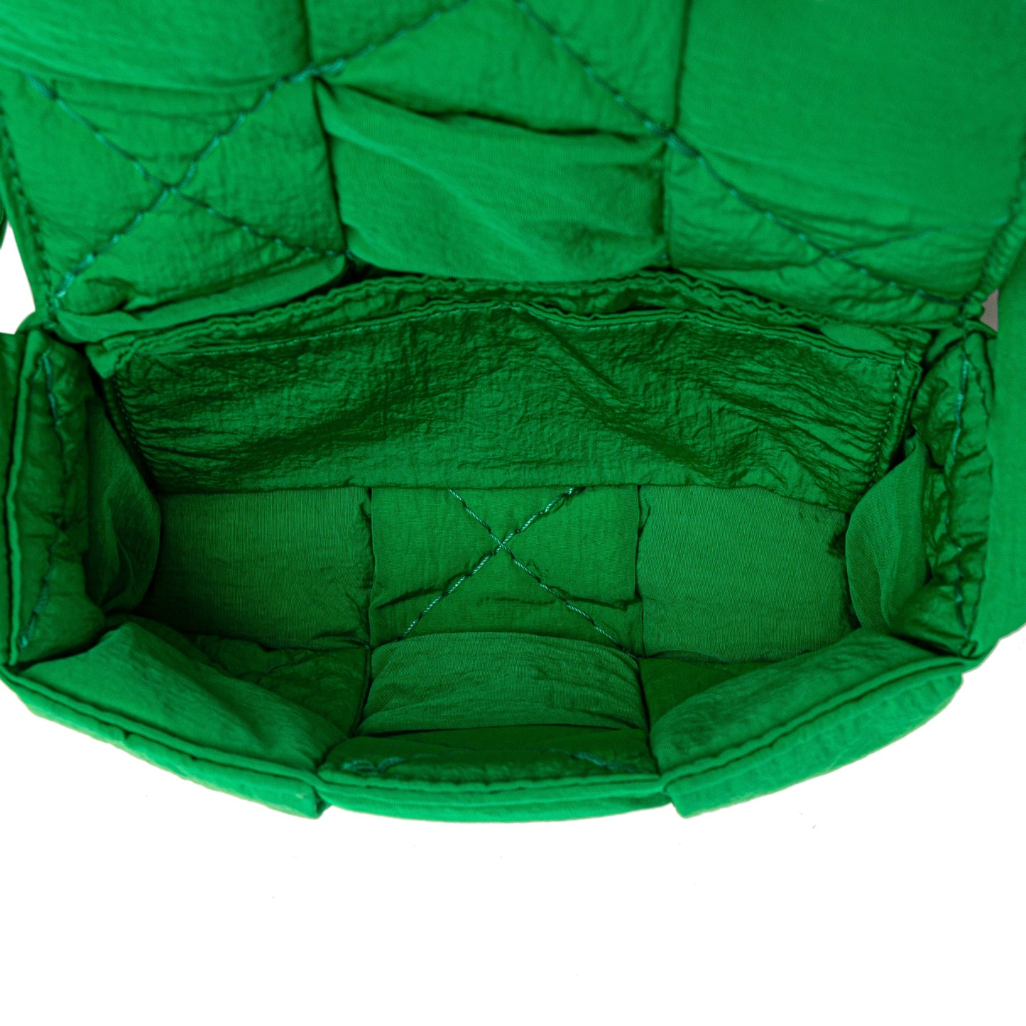Green Bottega Veneta Candy Nylon Intrecciato Padded Tech Cassette Crossbody