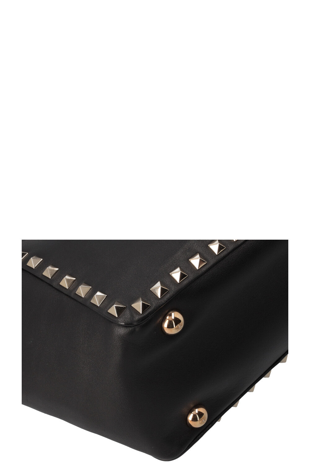 VALENTINO Small Rockstud Tote Bag Leather Black