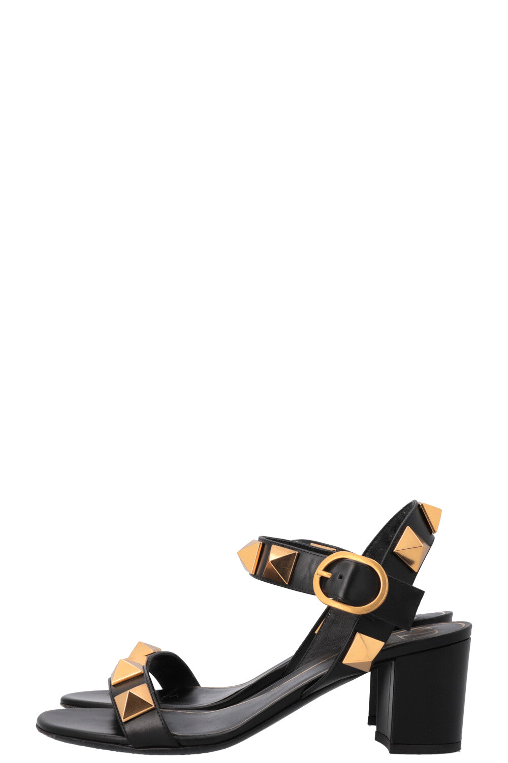 VALENTINO Roman Stud Heels Leather Black