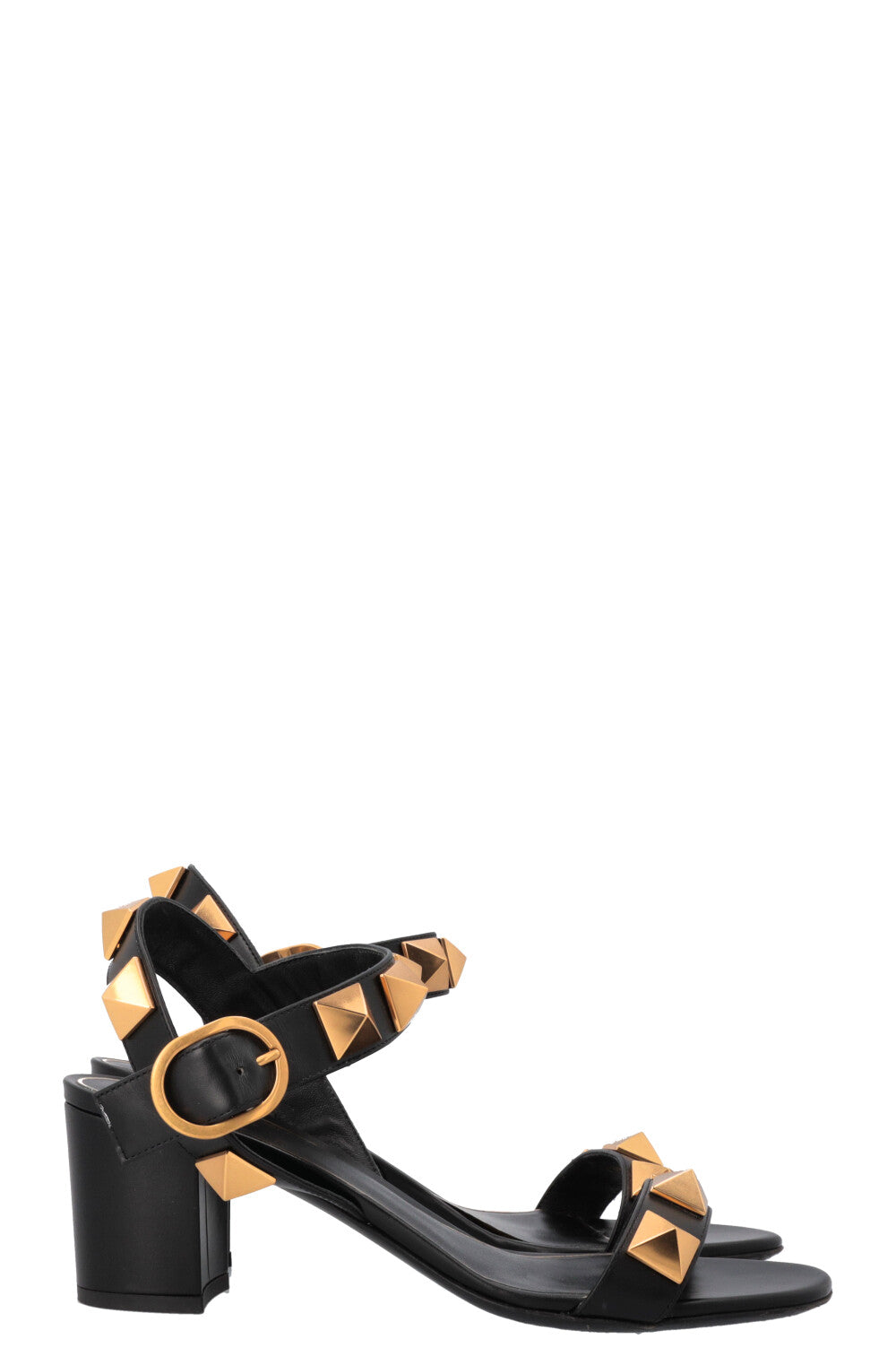 VALENTINO Roman Stud Heels Leather Black