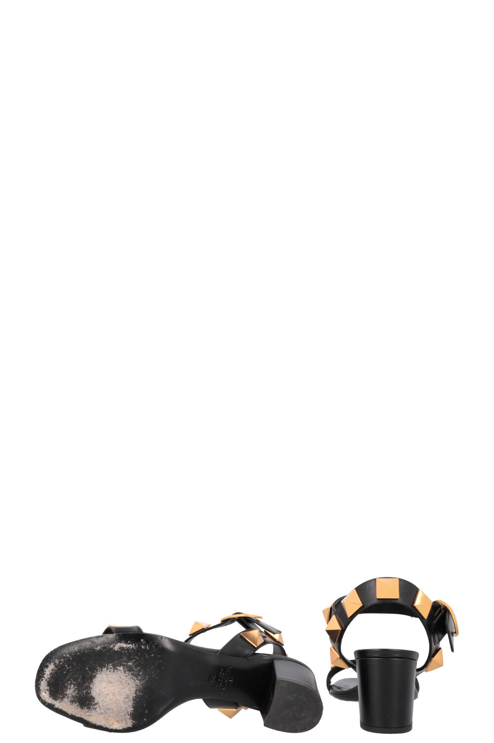 VALENTINO Roman Stud Heels Leather Black