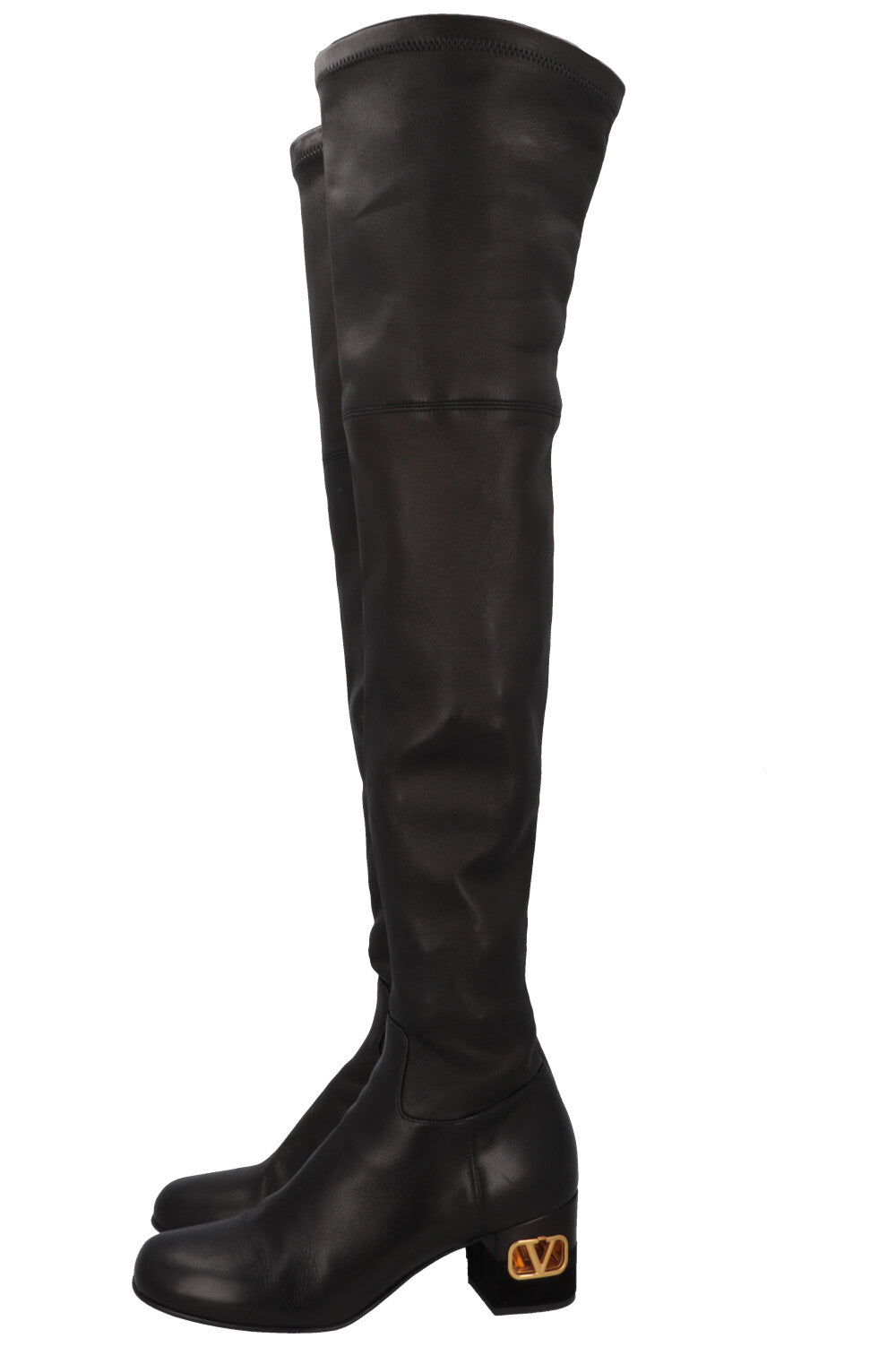 VALENTINO V Logo Boots Leather Black