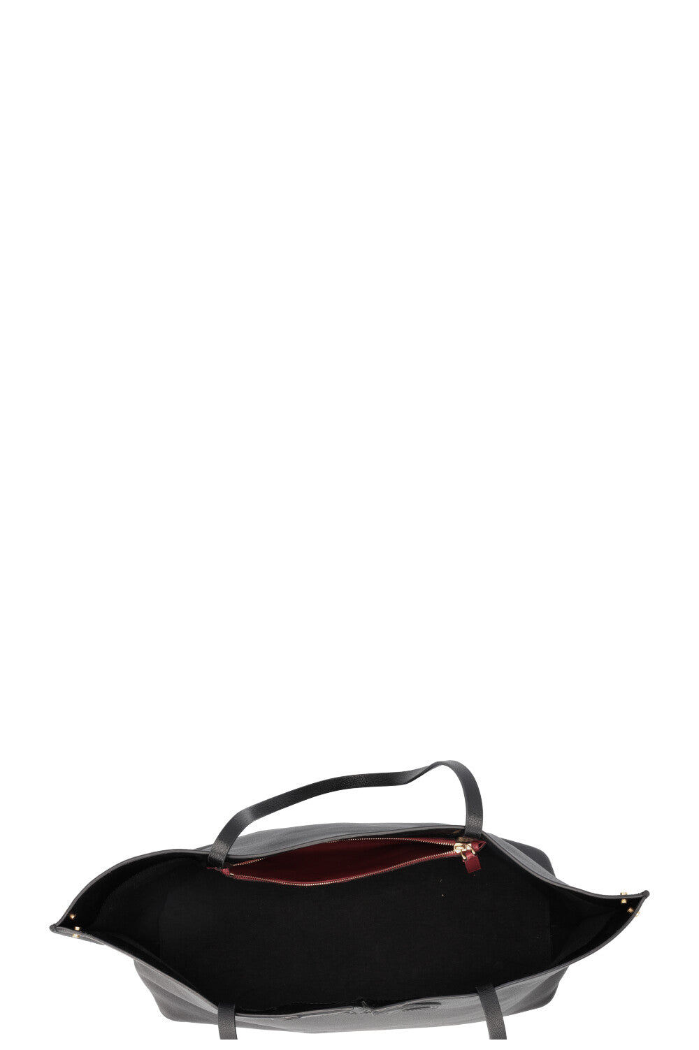 VALENTINO V logo Tote Bag Leather Black