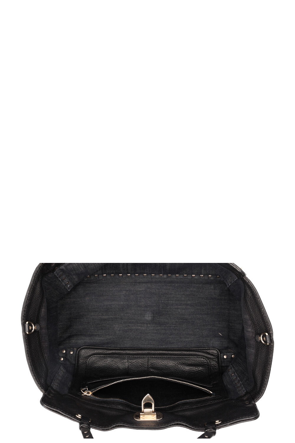 VALENTINO Small Rockstud Tote Bag Denim