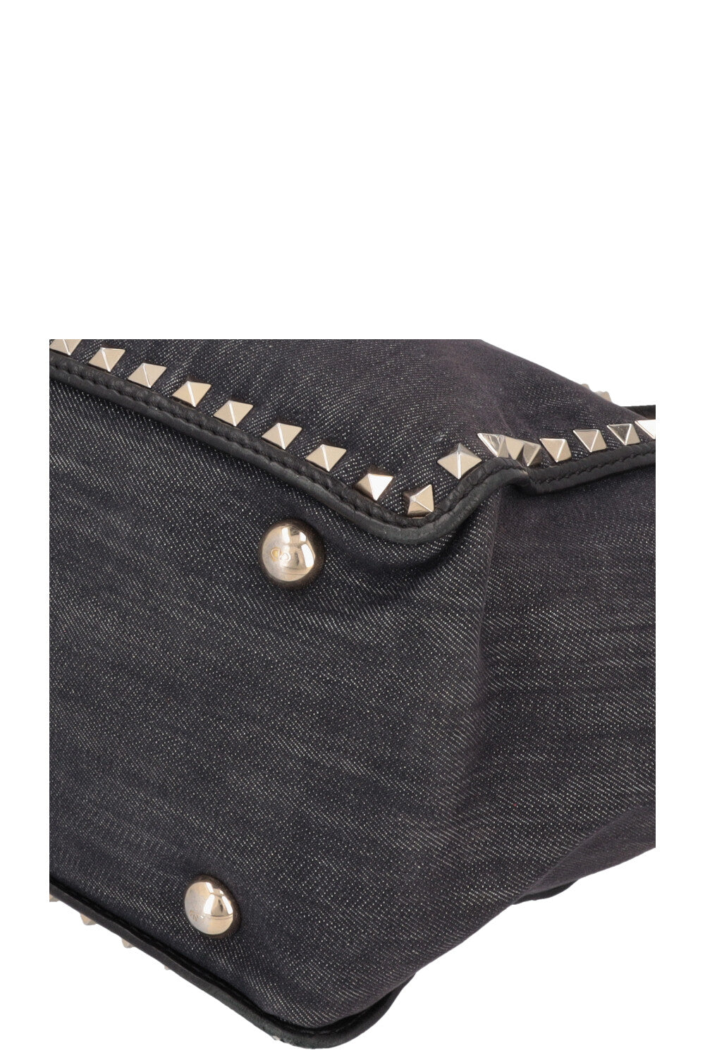 VALENTINO Small Rockstud Tote Bag Denim
