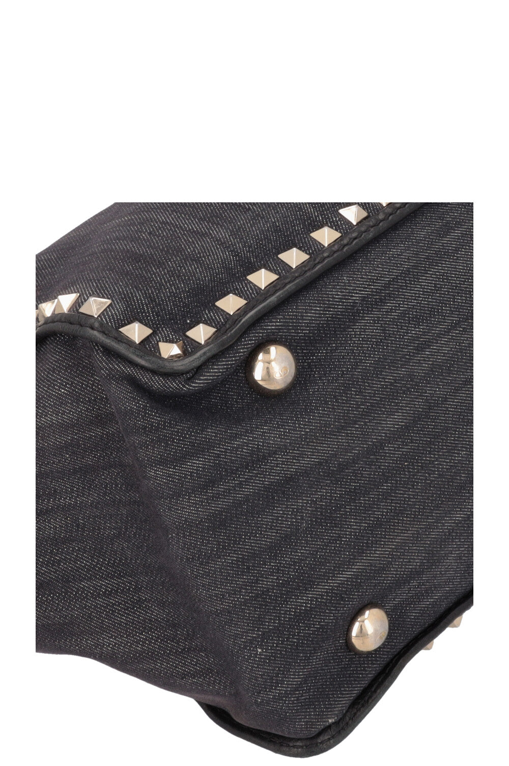 VALENTINO Small Rockstud Tote Bag Denim