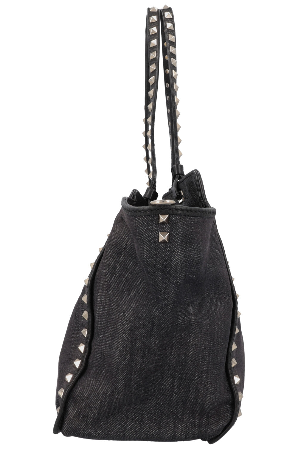 VALENTINO Small Rockstud Tote Bag Denim