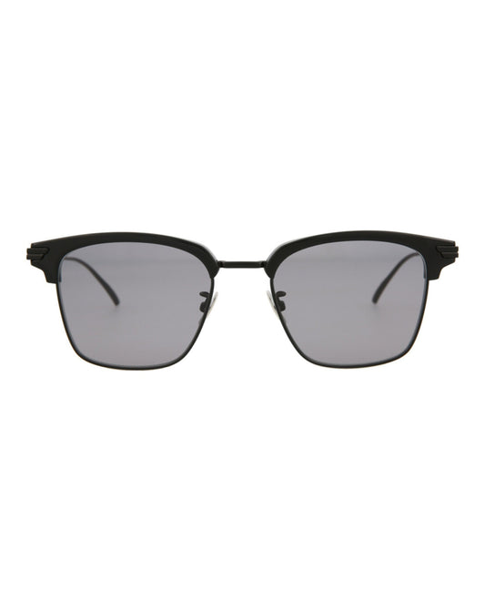 Bottega Veneta Mens Square/Rectangle Black Black Grey Fashion Designer Eyewear Black Black Grey