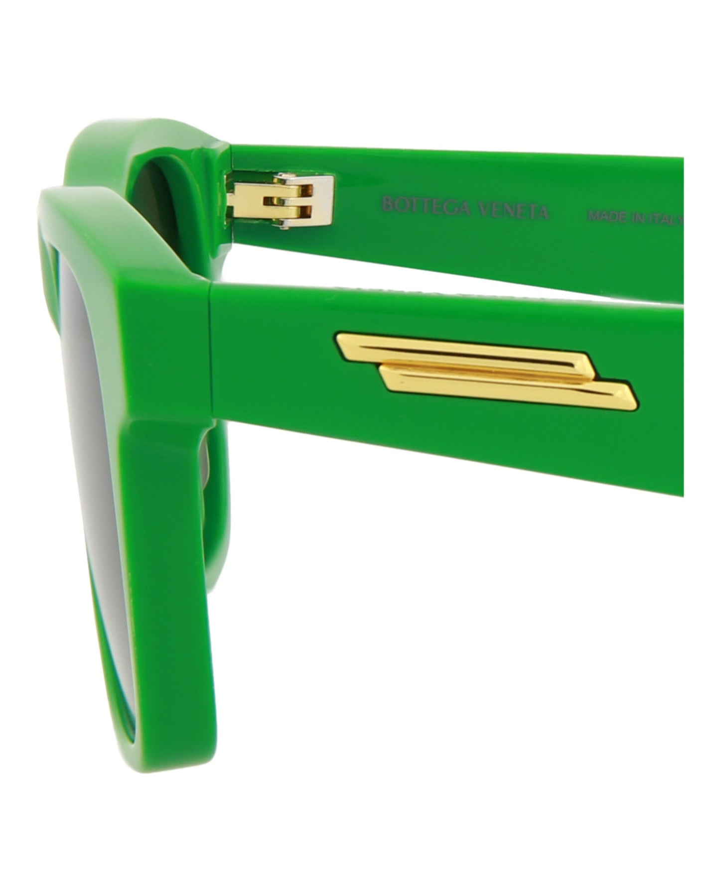 Bottega Veneta Mens Square/Rectangle Green Green Green Fashion Designer Eyewear