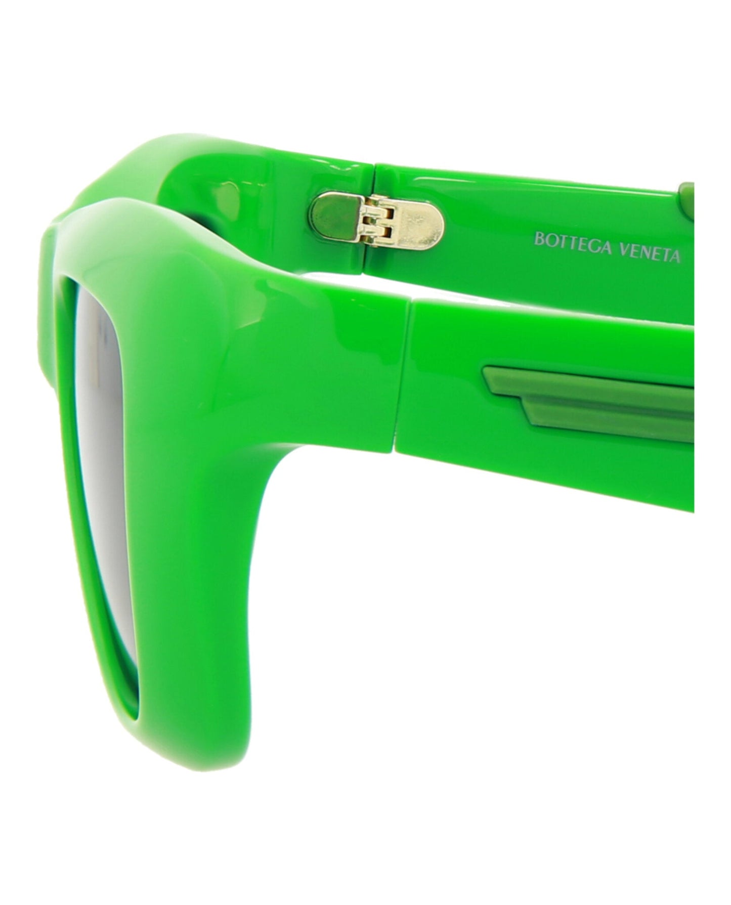 Bottega Veneta Mens Square/Rectangle Green Green Green Fashion Designer Eyewear