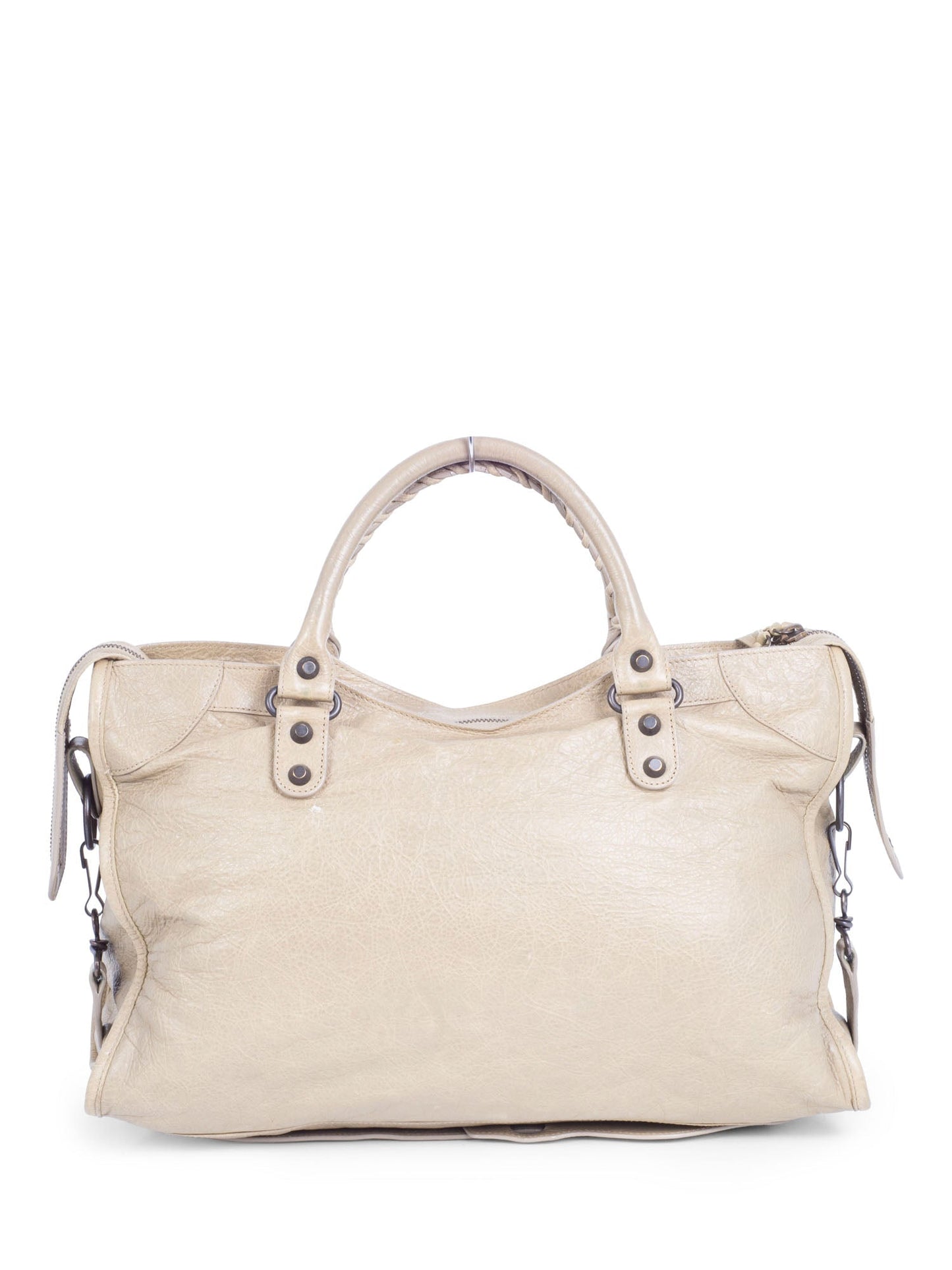 Balenciaga Agneau Classic Hardware City Bag Beige
