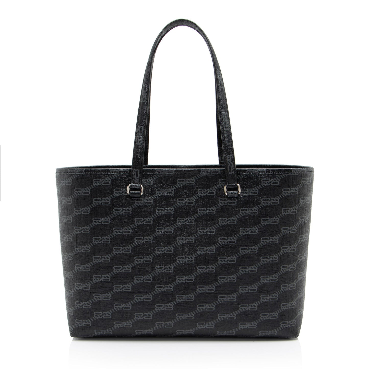 Balenciaga BB Monogram Canvas Signature E/W Medium Shopper Tote (SHF-sezzpJ)
