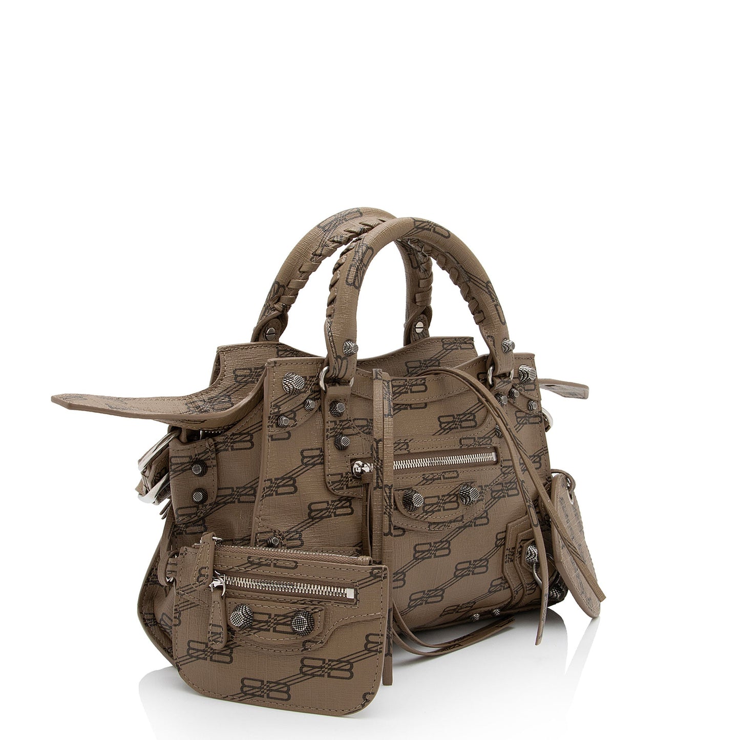 Balenciaga BB Monogram Canvas Signature Neo Cagole City XS Satchel (SHF-ZVKr4D)