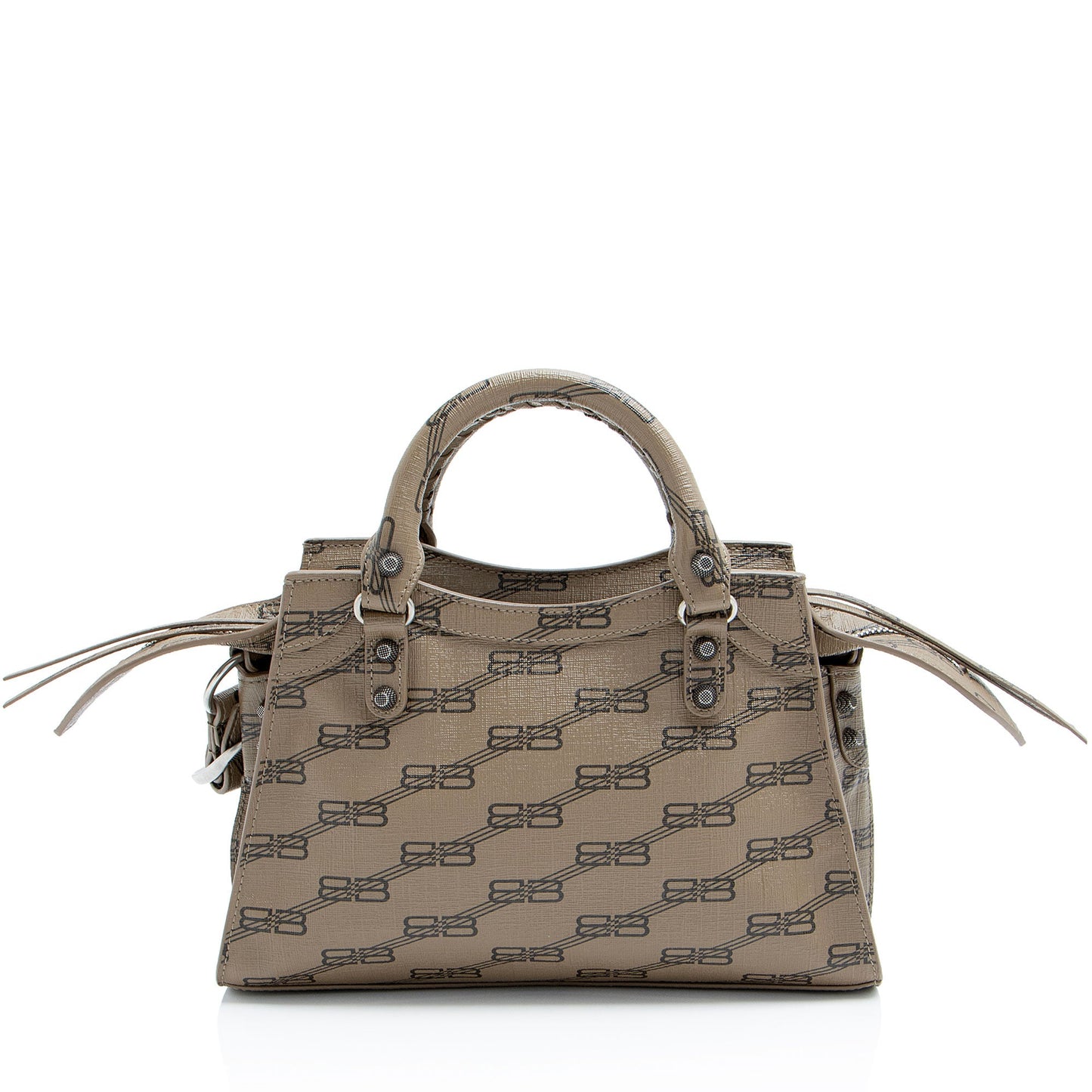 Balenciaga BB Monogram Canvas Signature Neo Cagole City XS Satchel (SHF-uVcjOs)