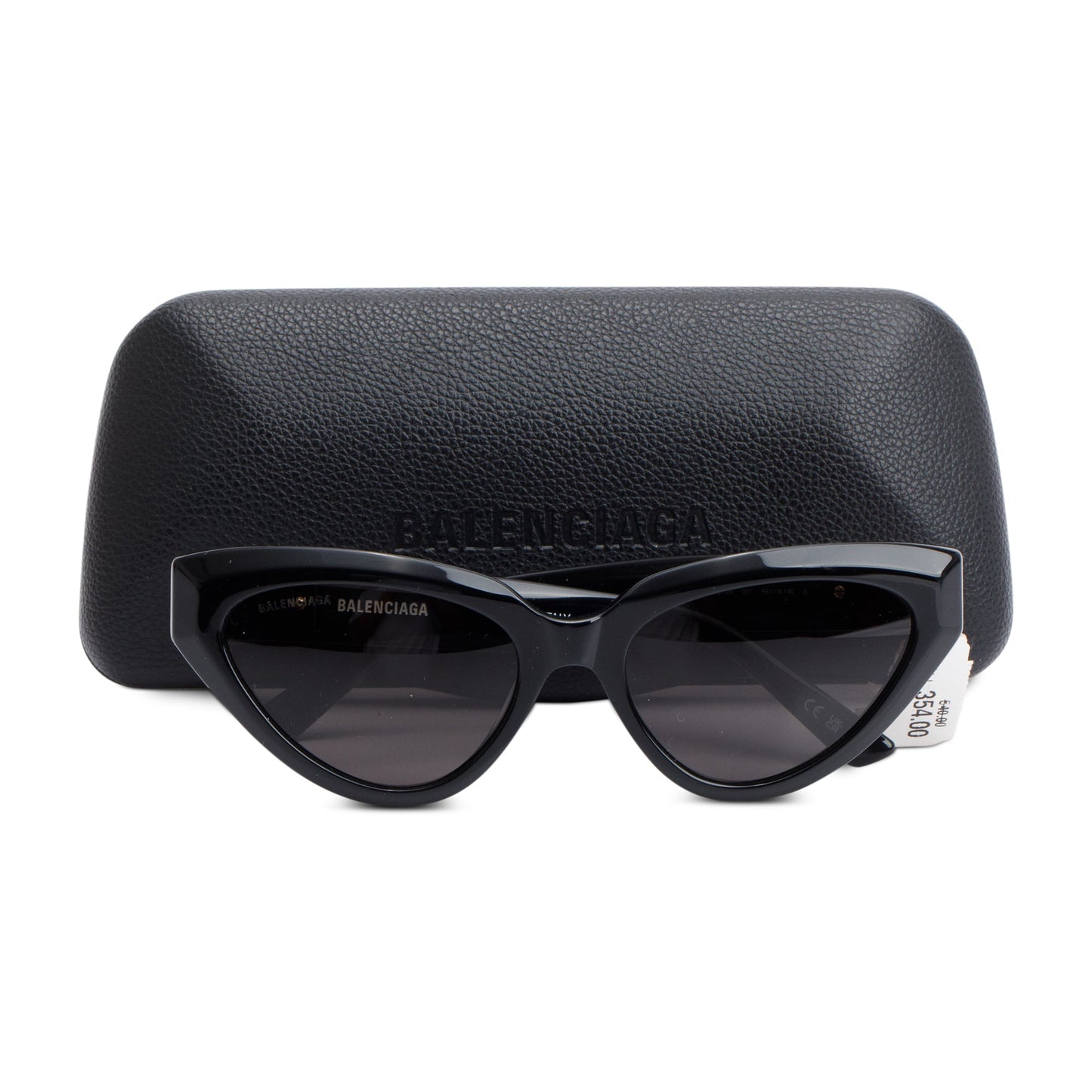 Balenciaga BB0270S Black Acetate Cat-Eye Sunglasses w/ Case