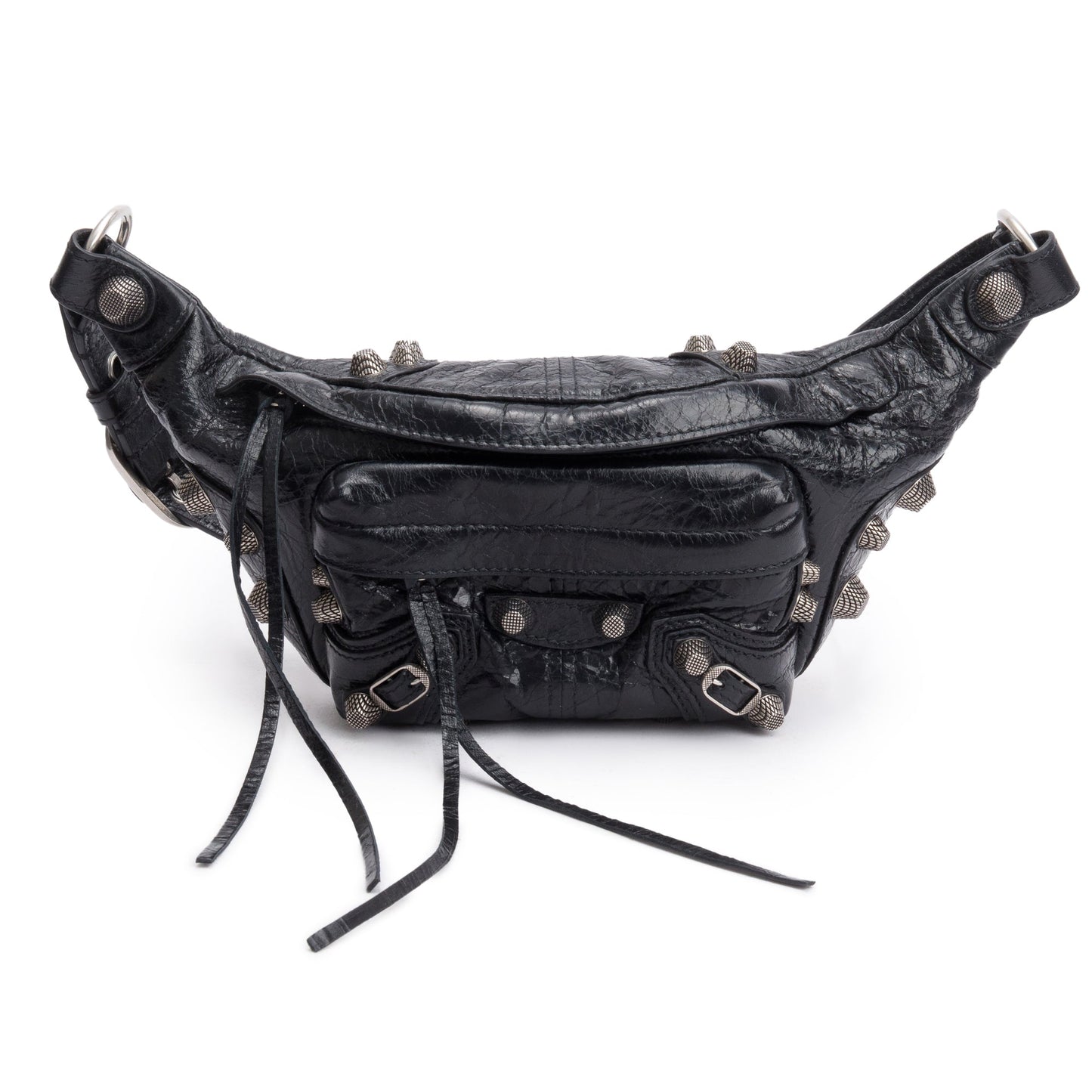 Balenciaga Black Arena Leather Le Cagole Small Belt Bag