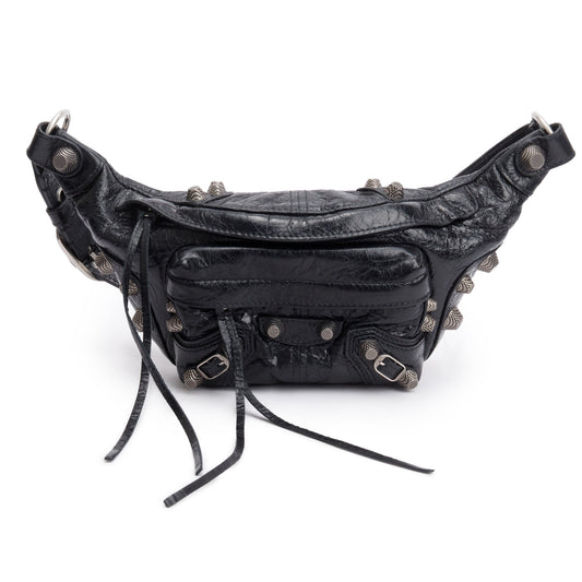 Balenciaga Black Arena Leather Le Cagole Small Belt Bag
