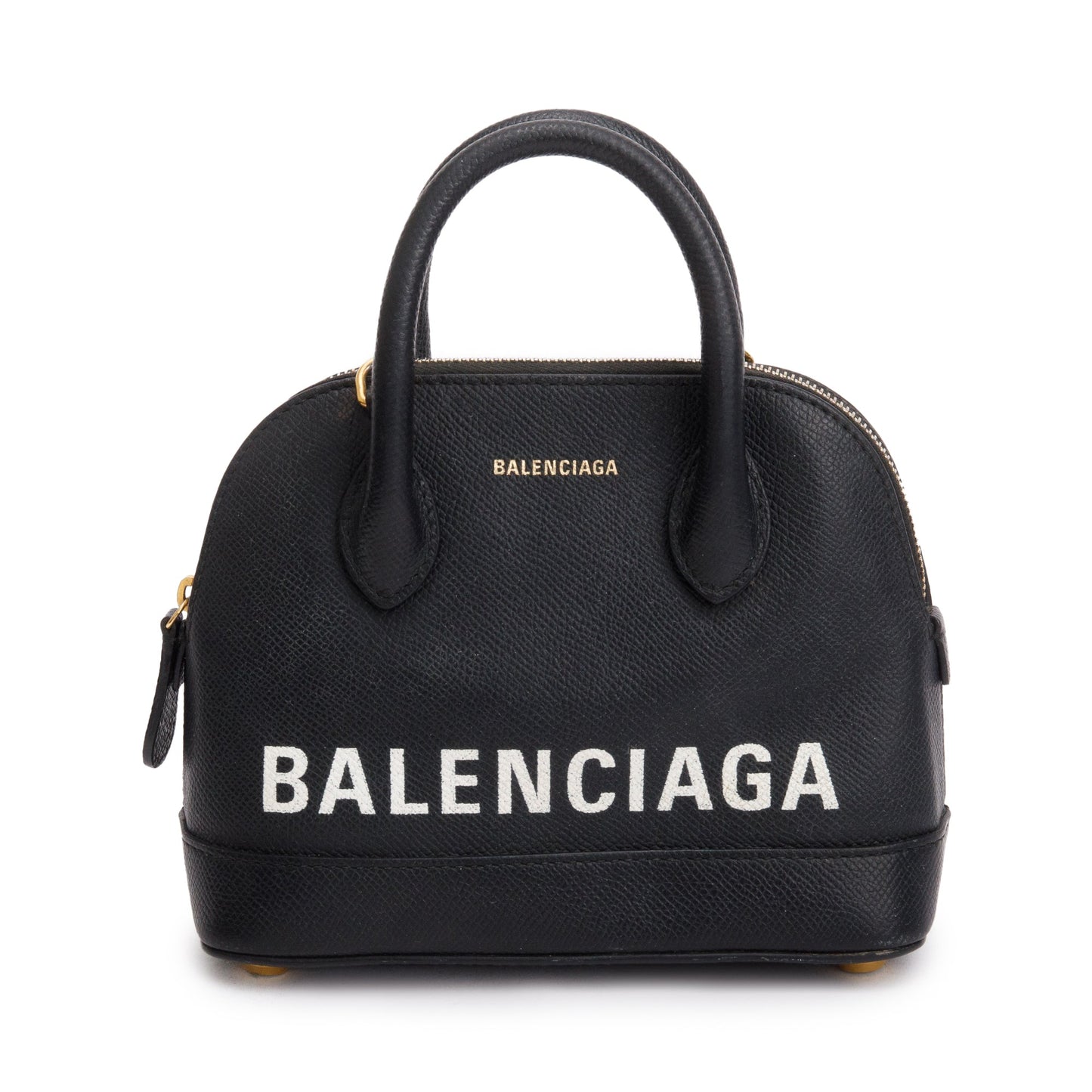 Balenciaga Black Leather XXS Ville Top Handle Bag