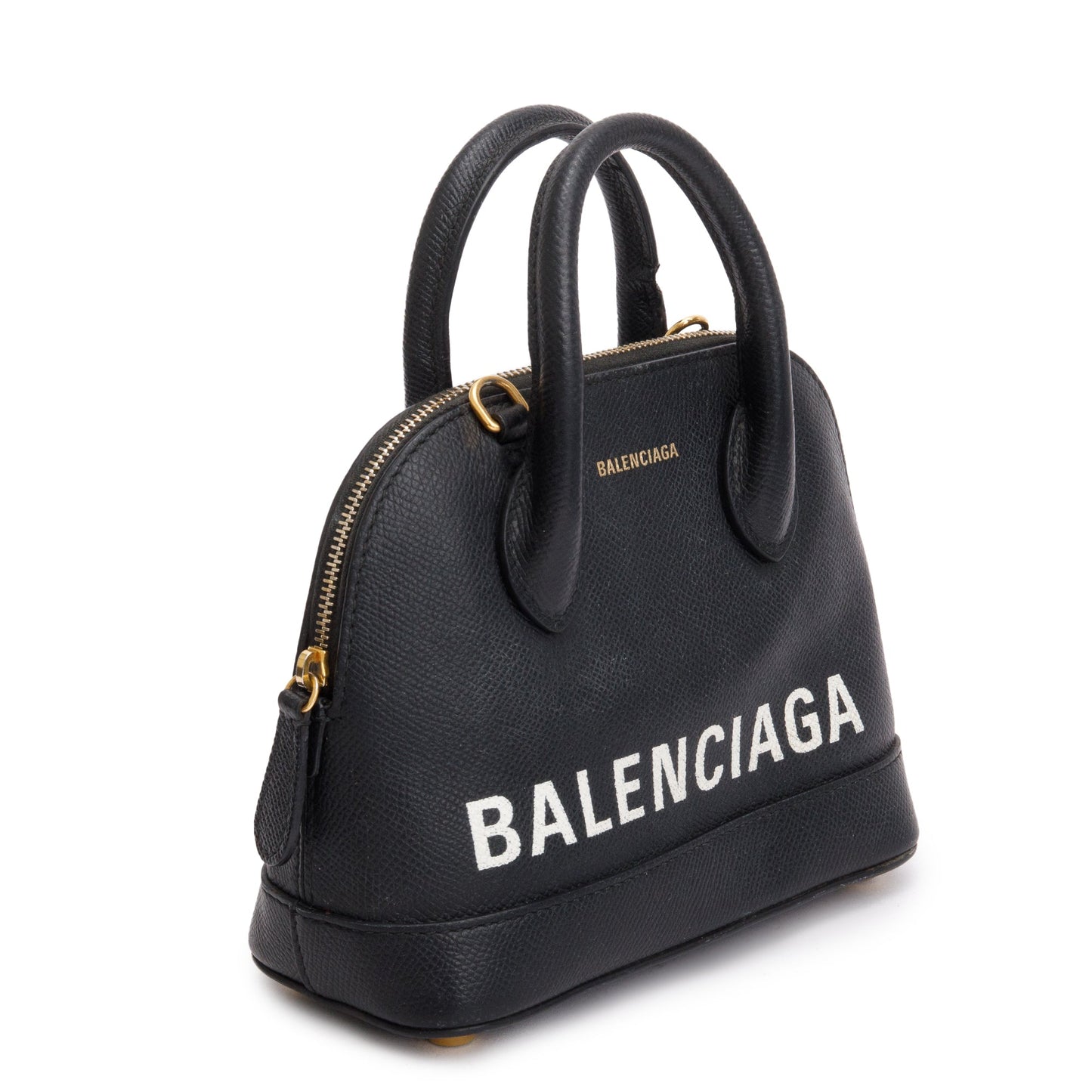 Balenciaga Black Leather XXS Ville Top Handle Bag