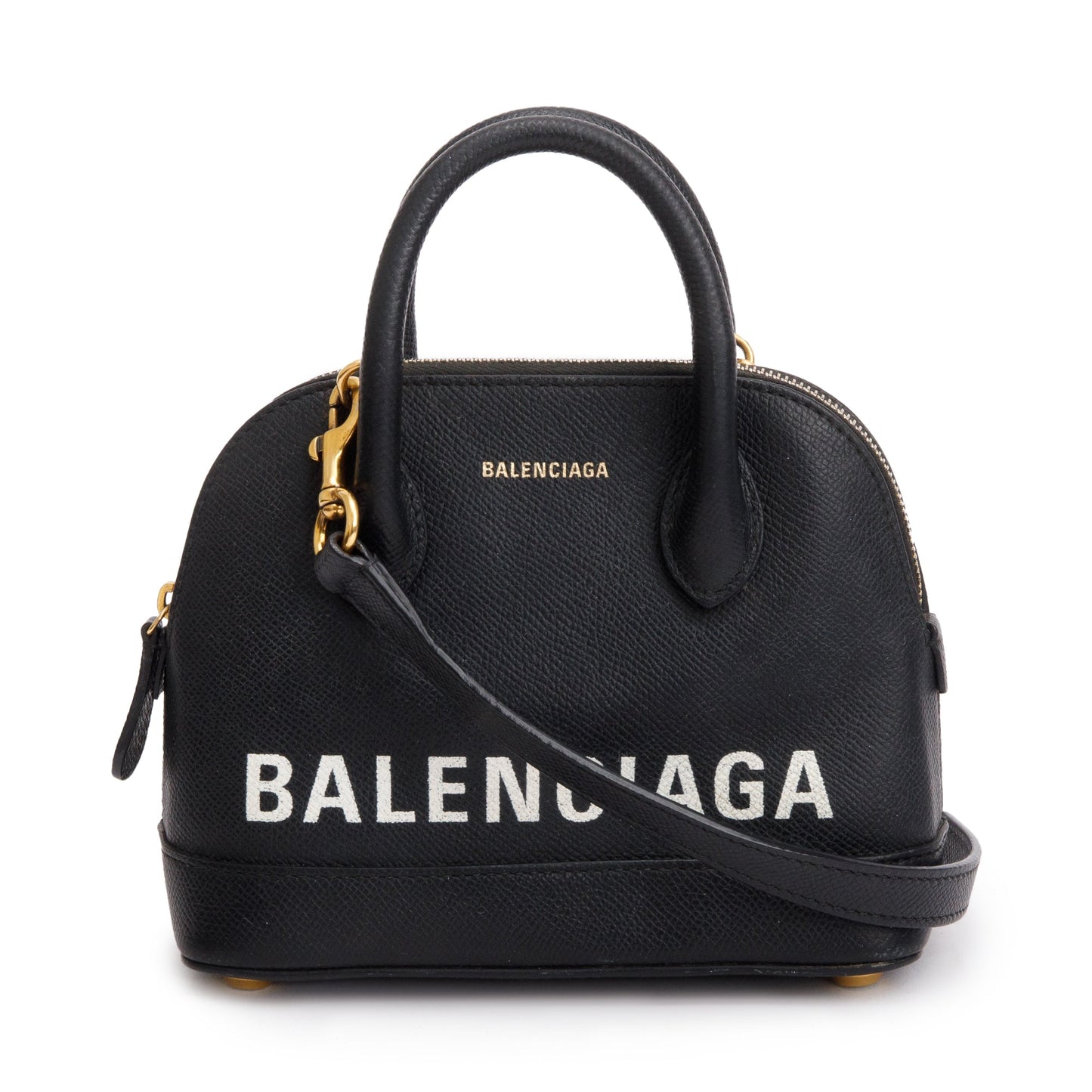 Balenciaga Black Leather XXS Ville Top Handle Bag