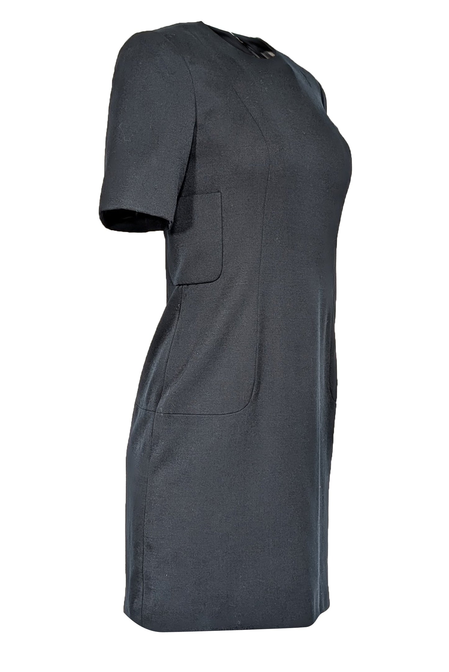 Balenciaga - Black Short Sleeve Sheath Dress Sz 6