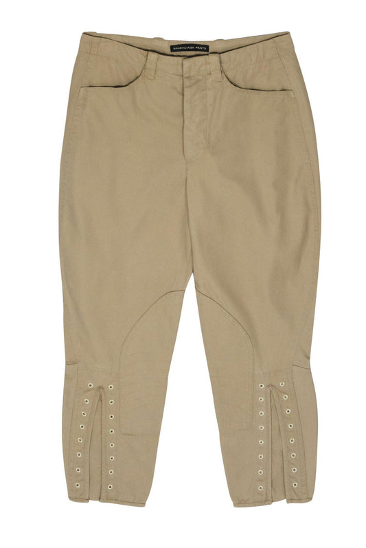 Balenciaga - Khaki Football-Style Skinny Cropped Pants Sz 2