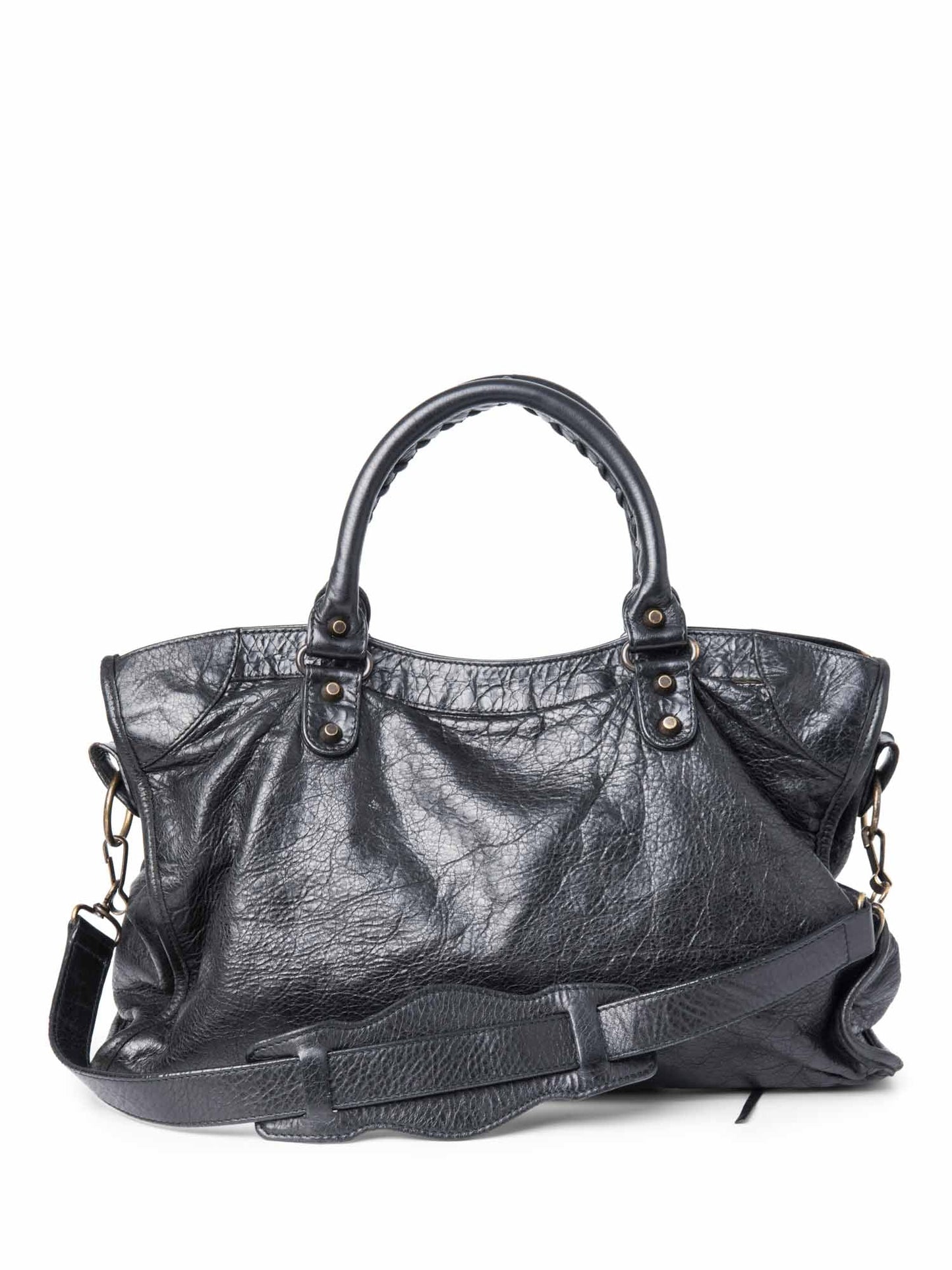 Balenciaga Leather City Bag Black