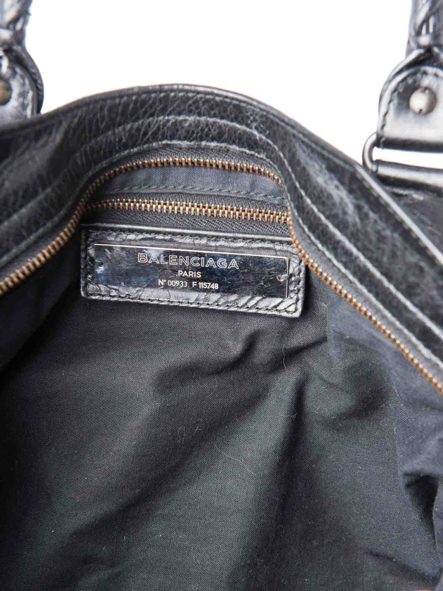 Balenciaga Leather City Bag Black