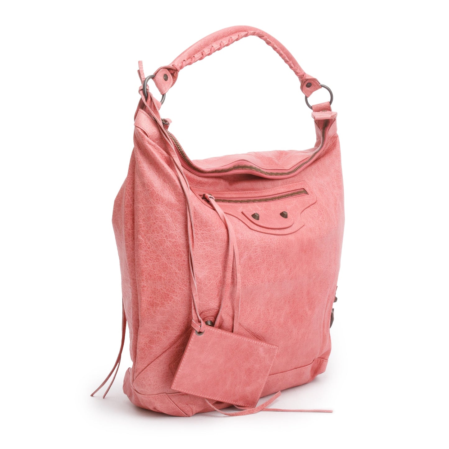 Balenciaga Light Pink Agneau Leather Classic Day Hobo Bag