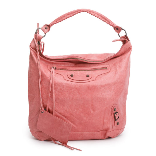 Balenciaga Light Pink Agneau Leather Classic Day Hobo Bag